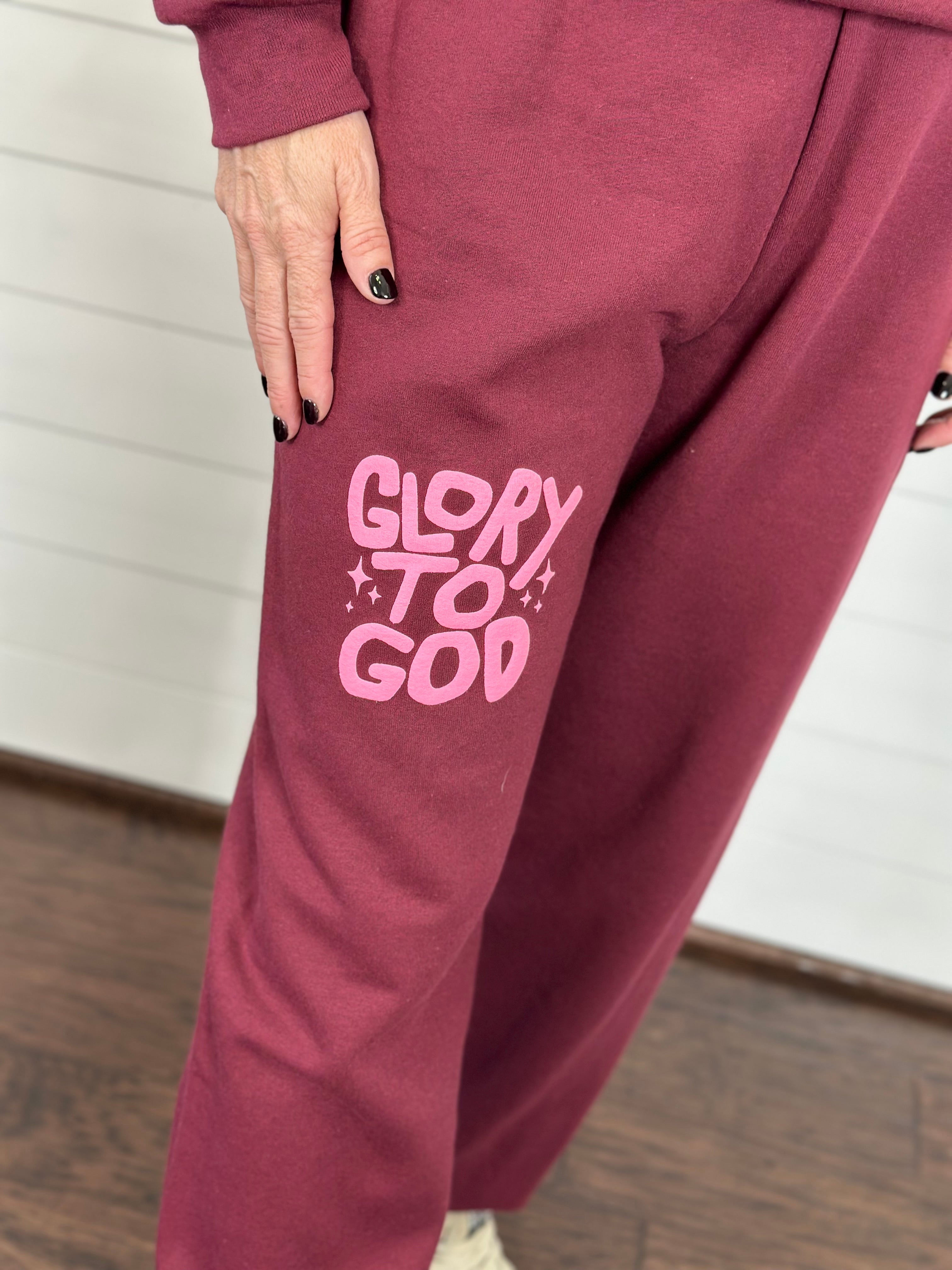 GLORY TO GOD PUFF SET-MAROON