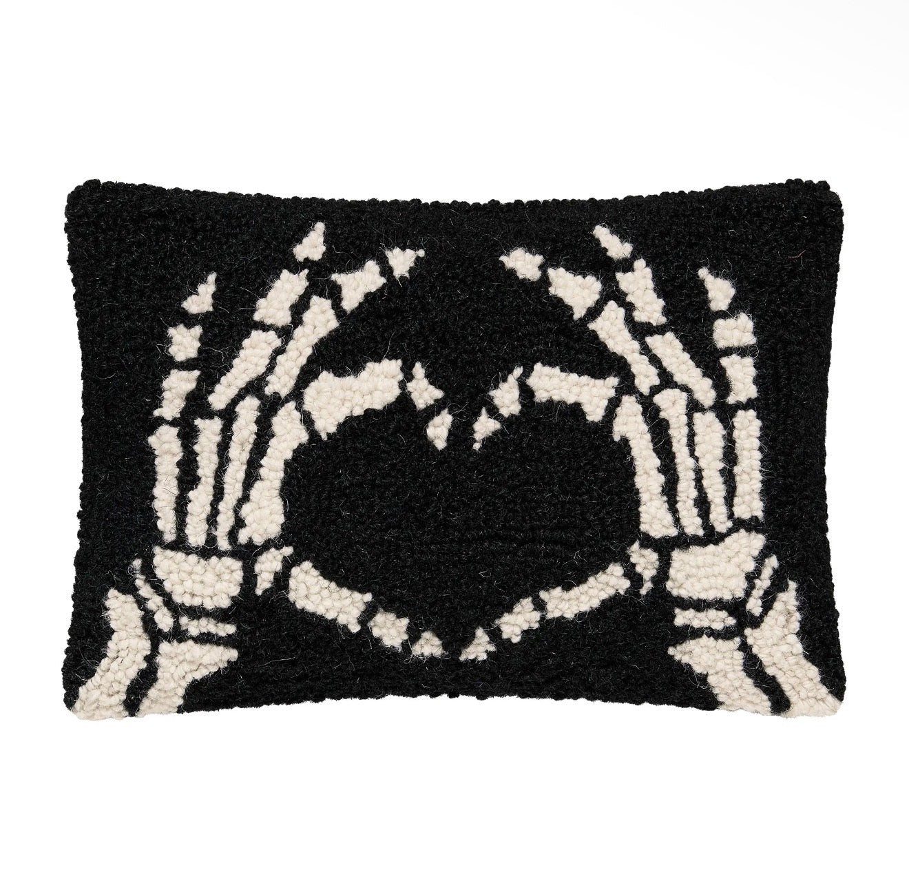 HEART SKELETON HAND PILLOW