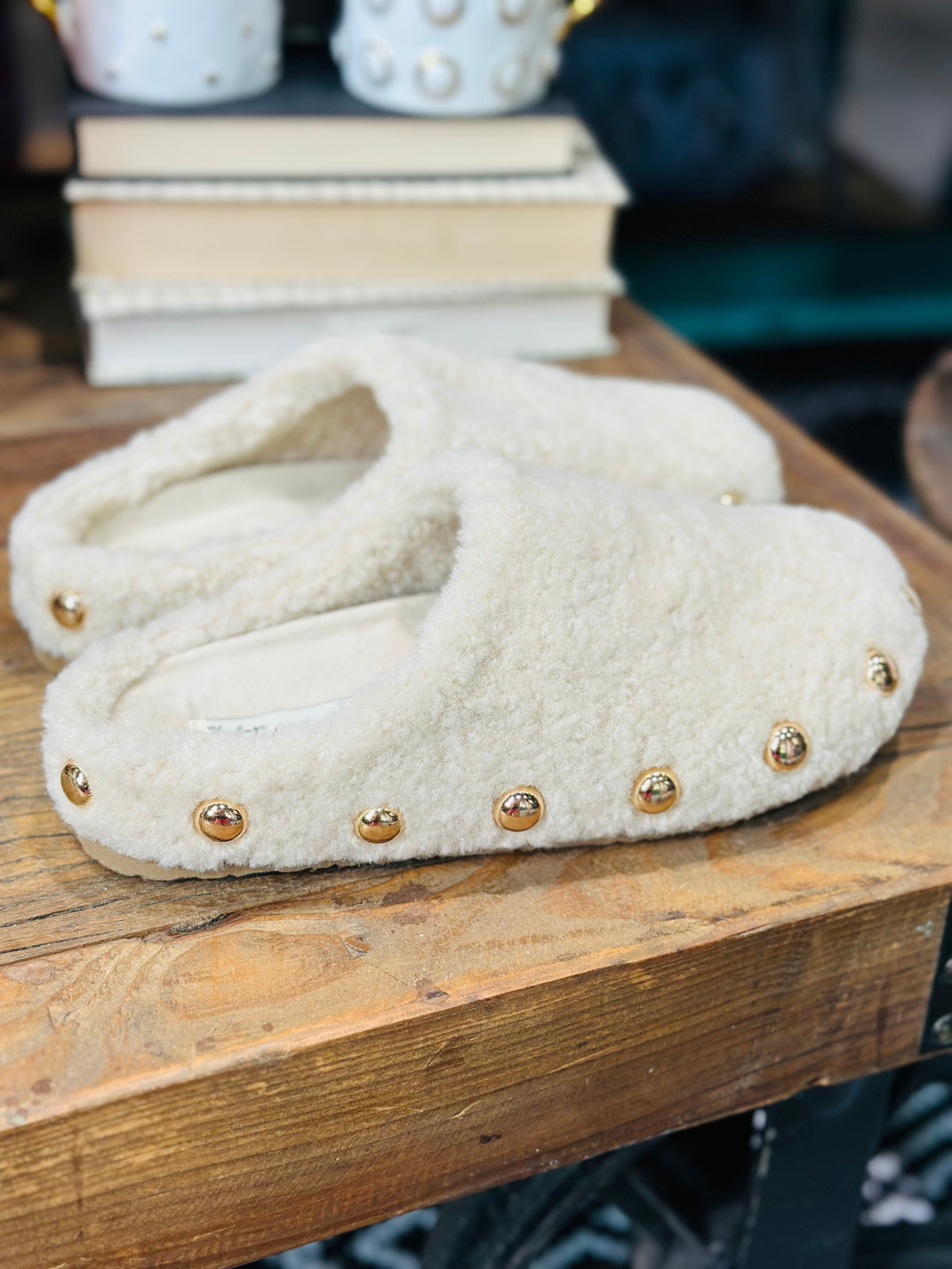 THRILL FLUFFY MULE-BEIGE