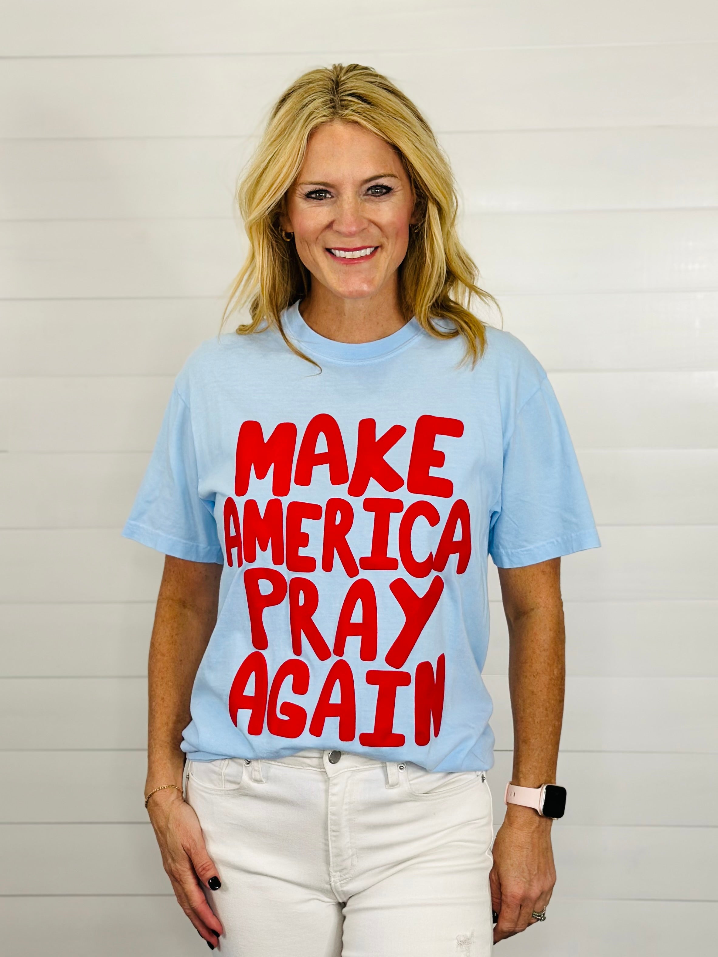 MAKE AMERICA PRAY PUFF TEE