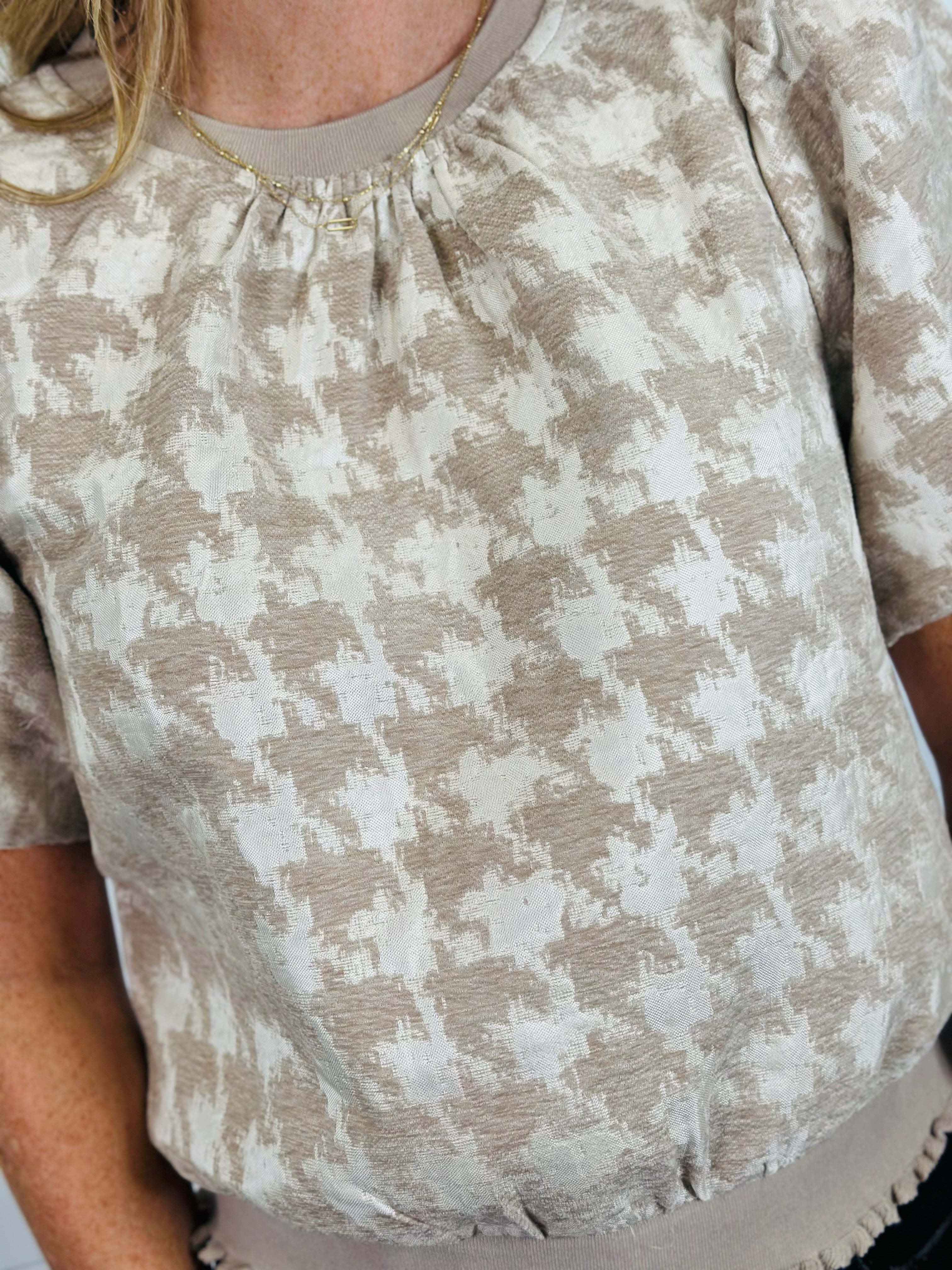 HAUTE HOUNDSTOOTH TOP