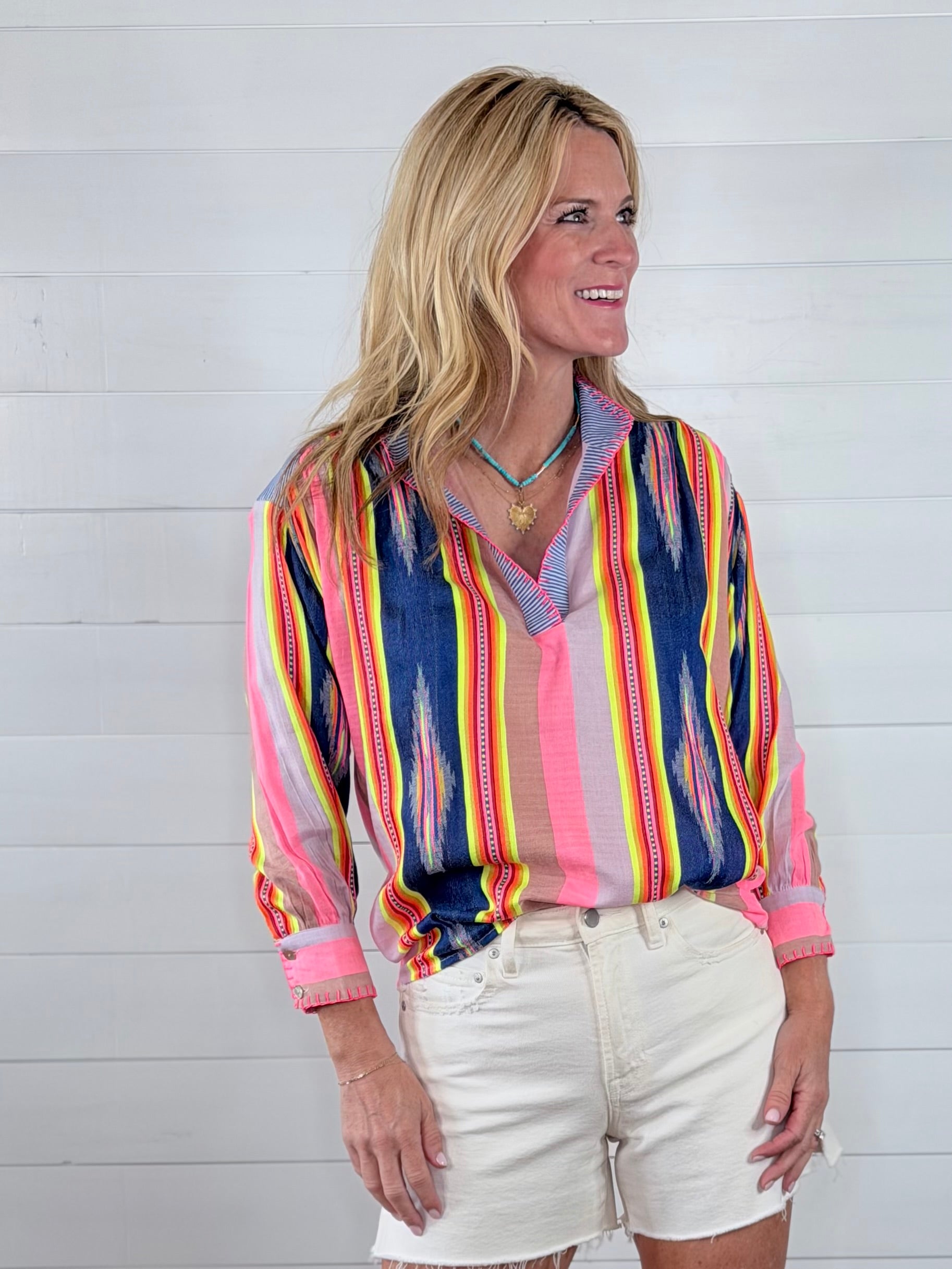 IKAT STRIPE POPOVER