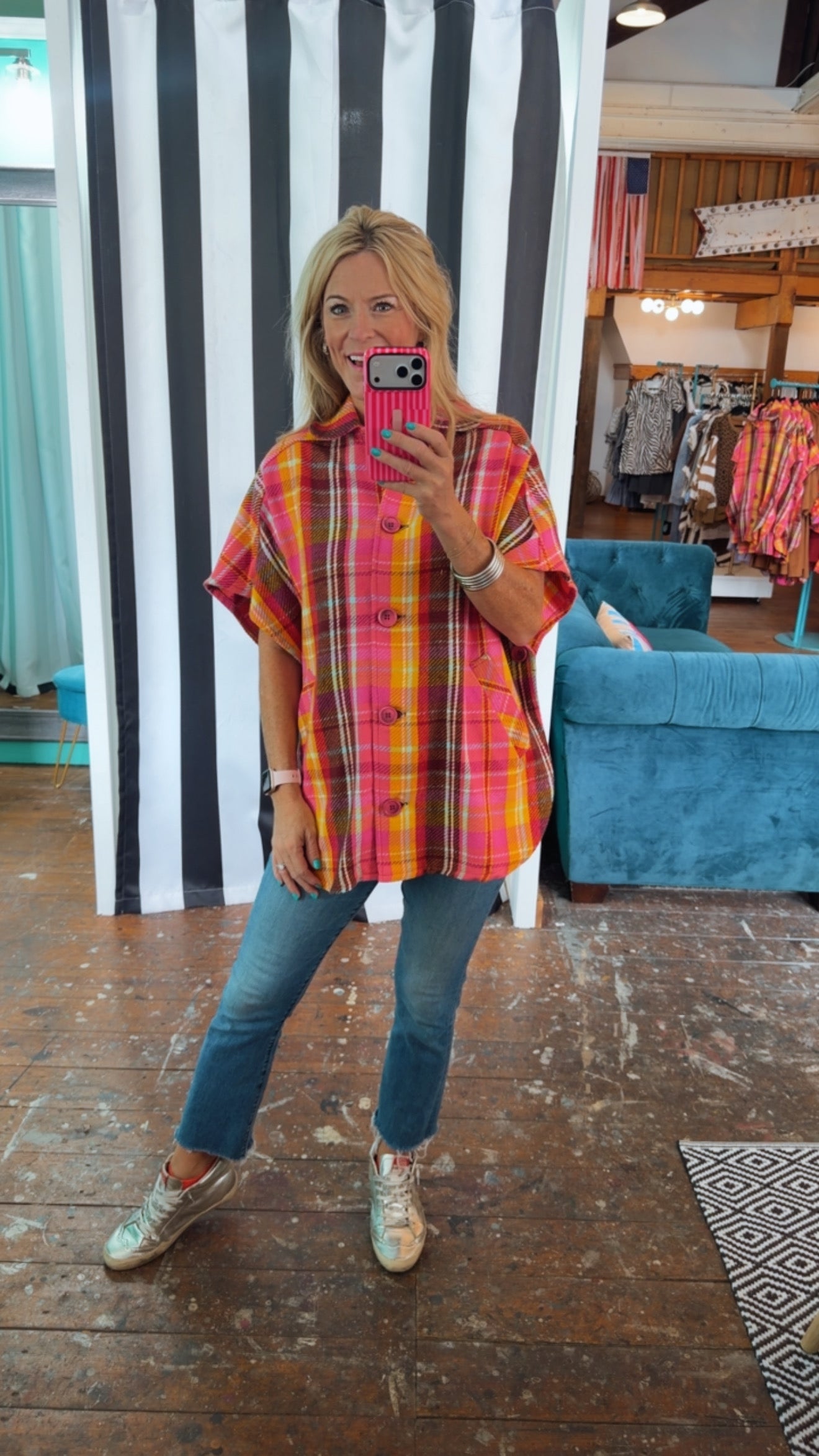PLAID PONCHO BY IVY JANE