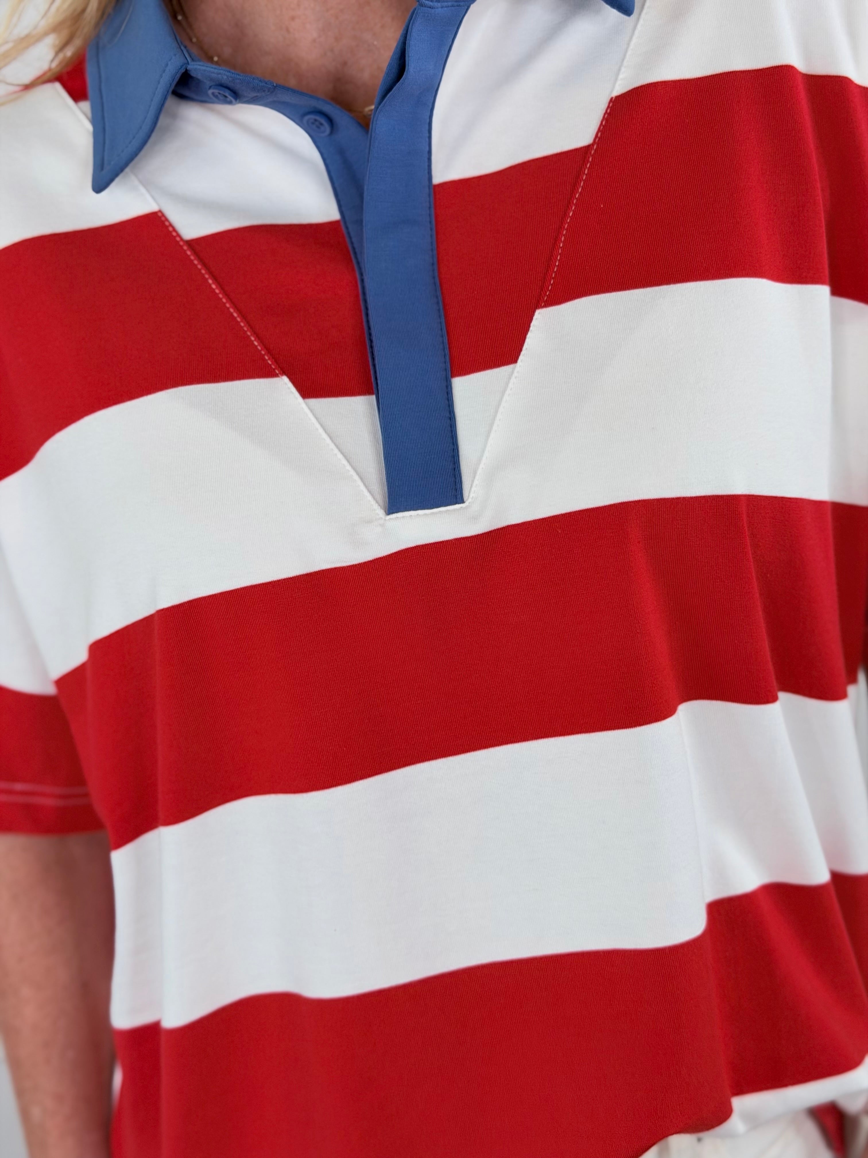 AMERICANA RUGBY STRIPE TOP