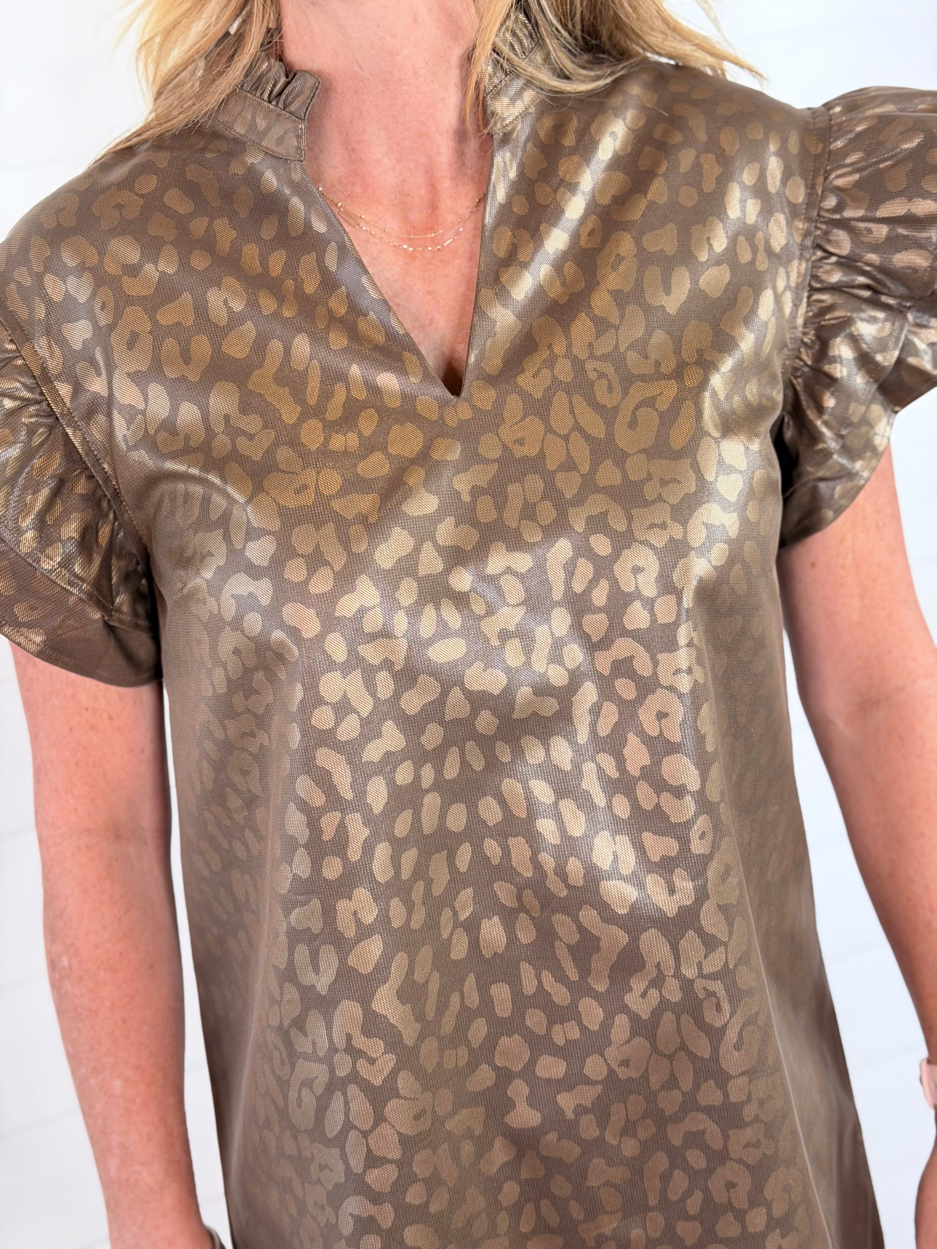 URBAN JUNGLE DRESS-BROWN