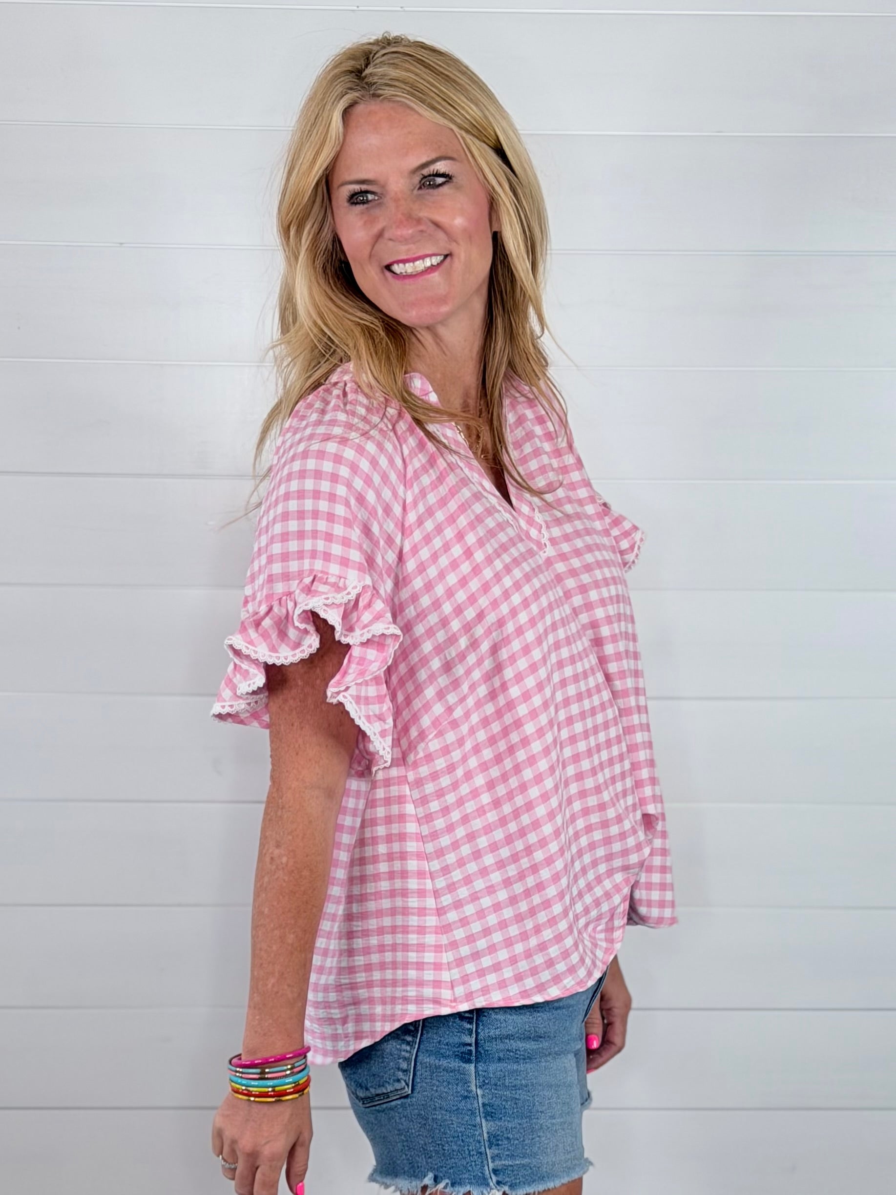 PRISSY PINK TOP