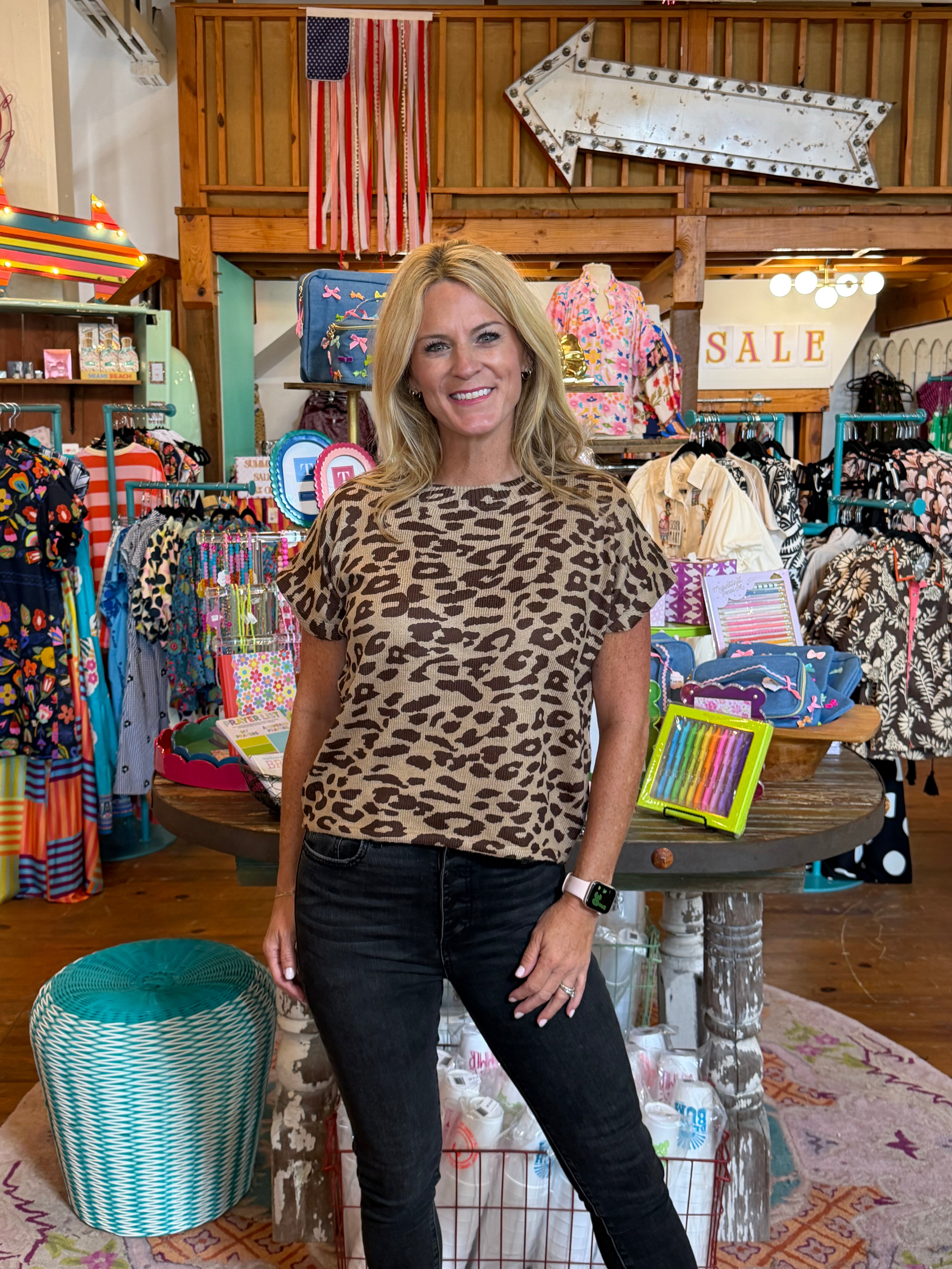 MACY LEOPARD TOP