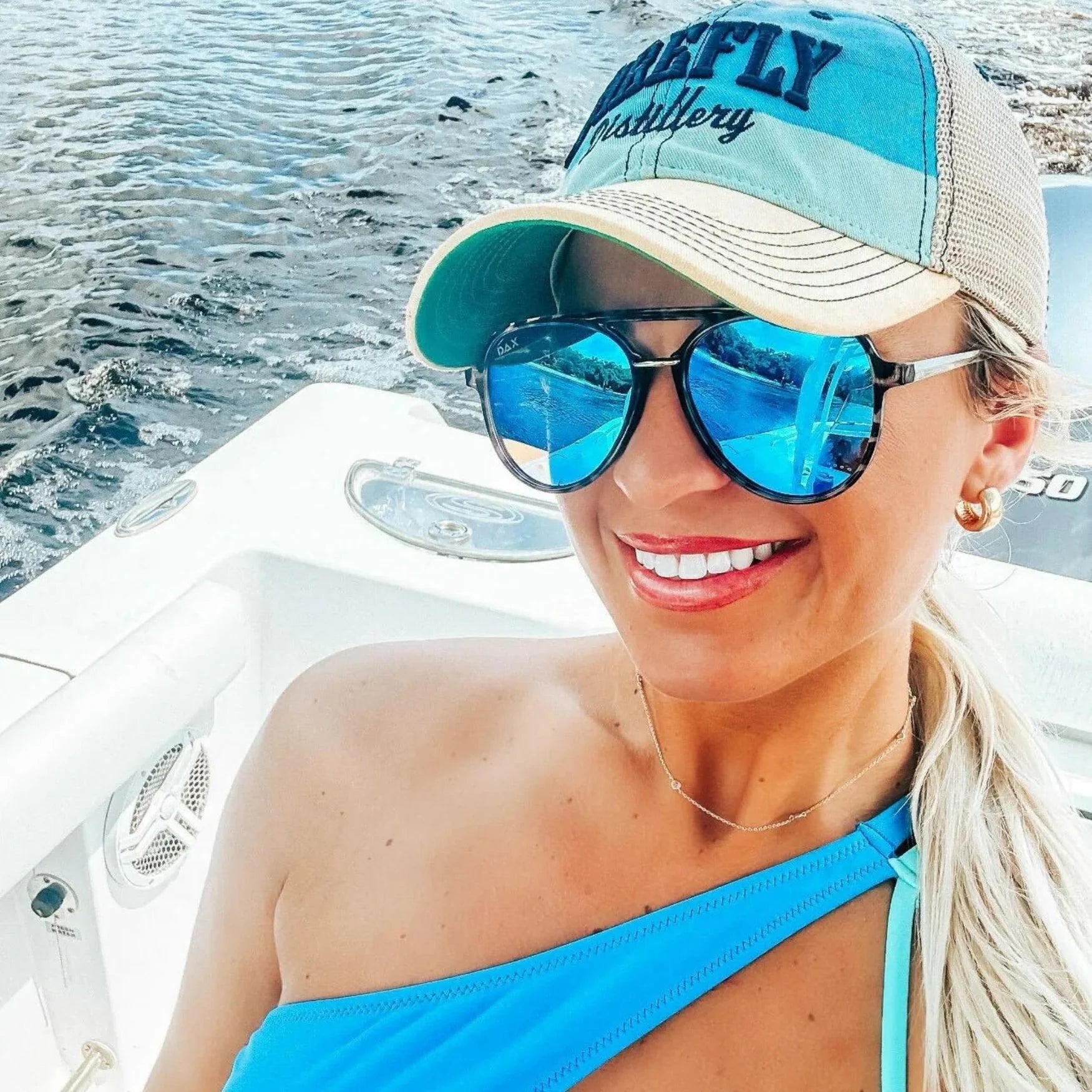 DAX-EARHART BLUE SUNGLASSES