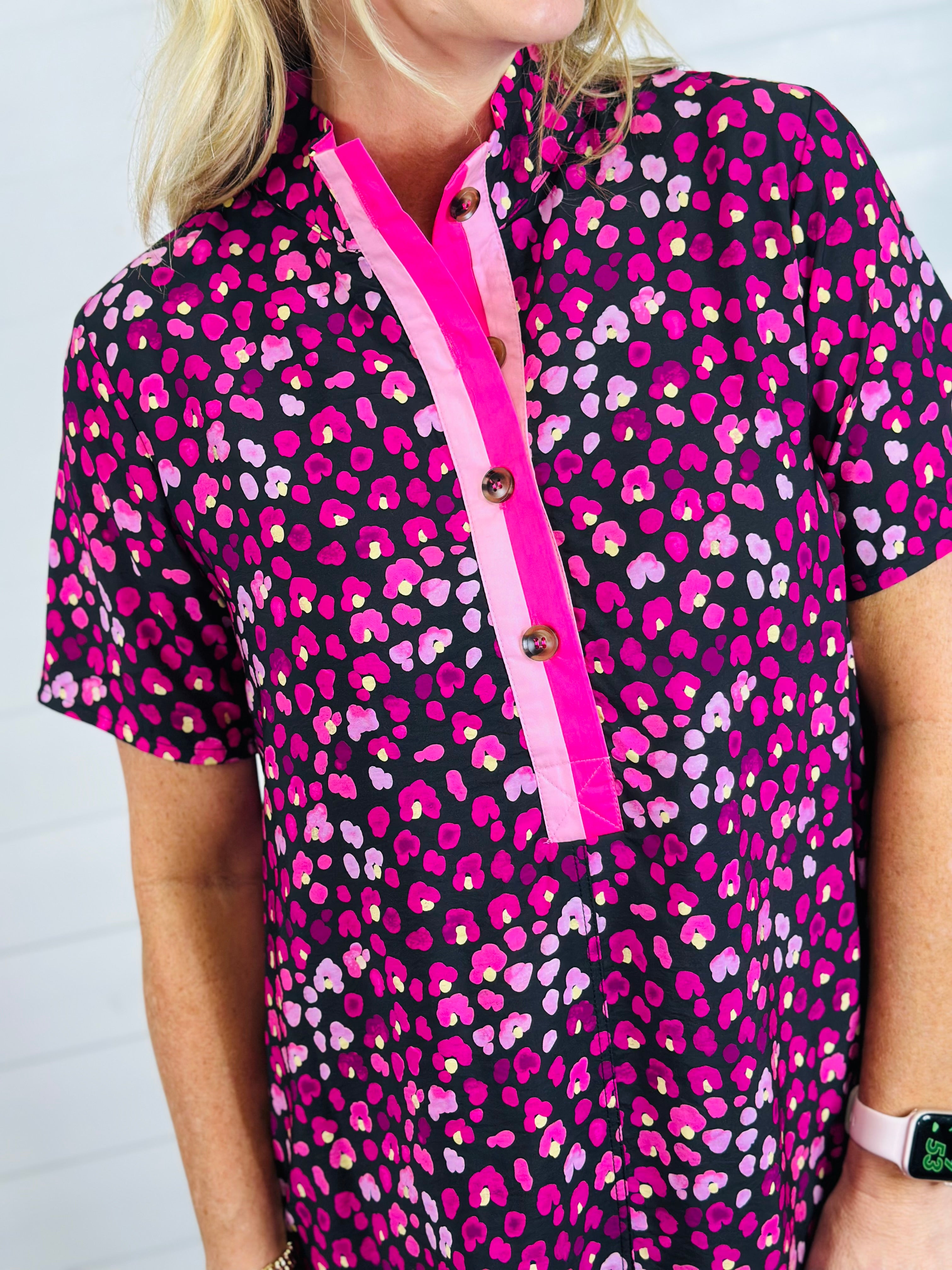 WILD ABOUT SPRING DRESS-BLACK