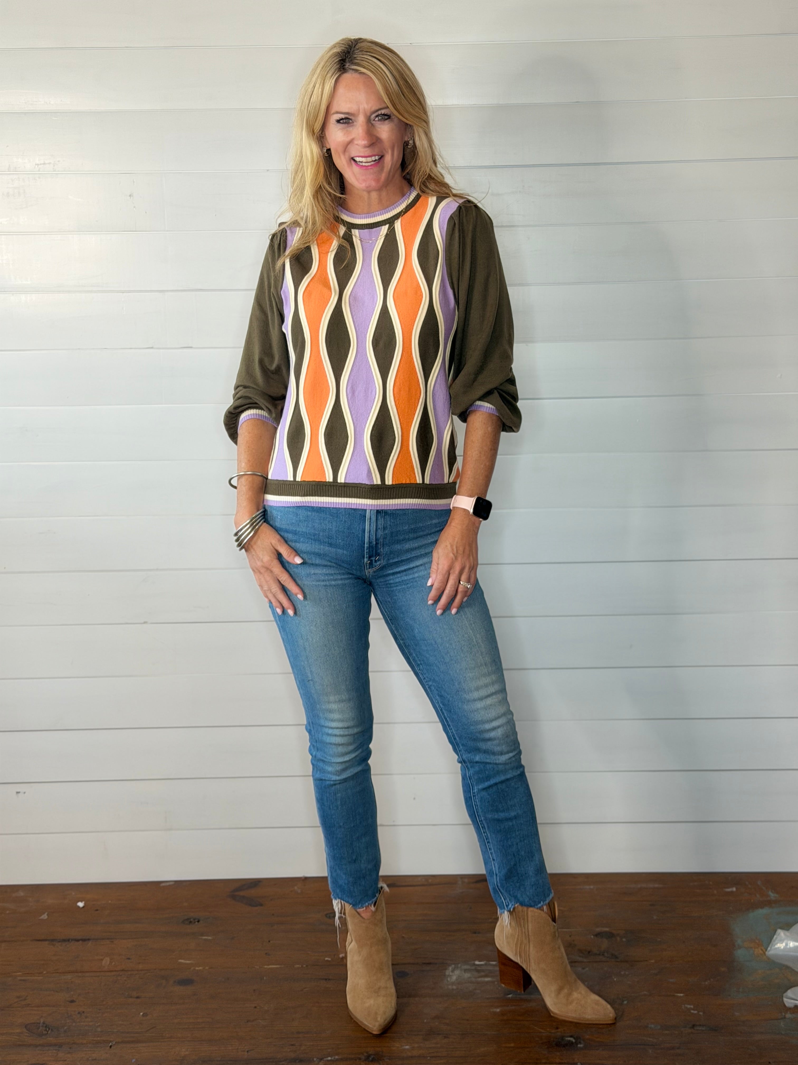 WAVES OF COLOR SWEATER