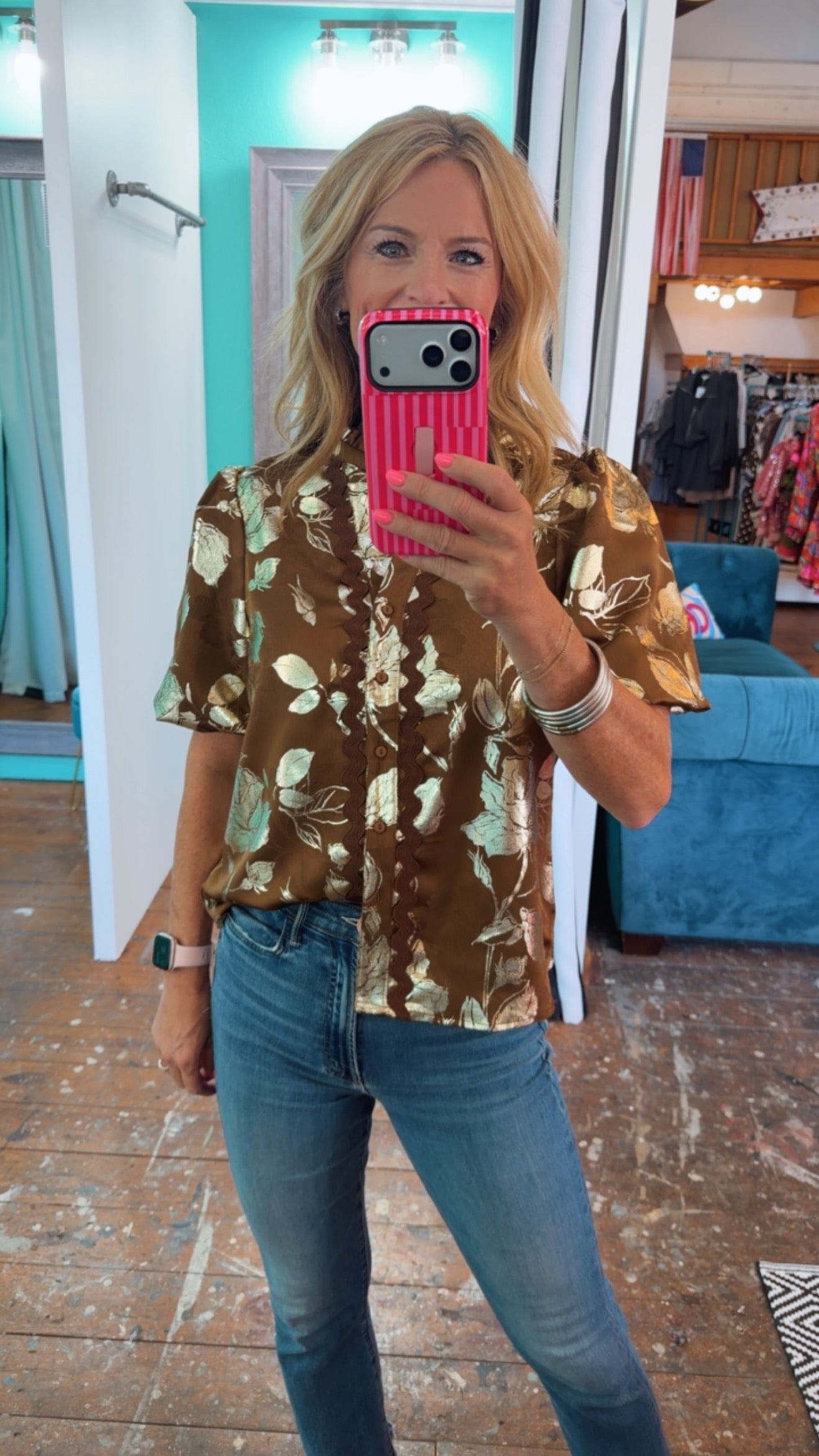GILDED FLORAL TOP