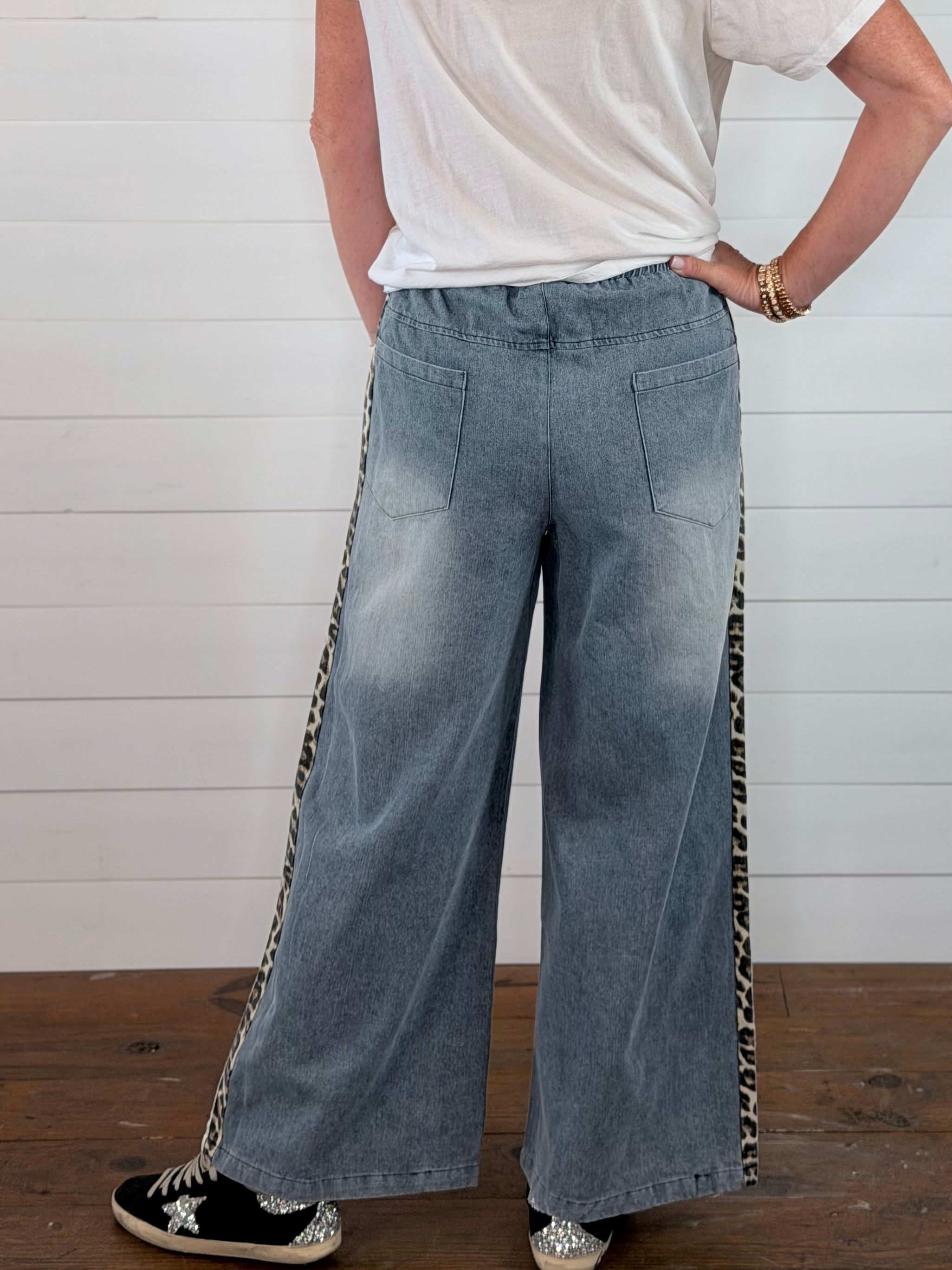 HARPER CHEETAH ACCENT JEANS
