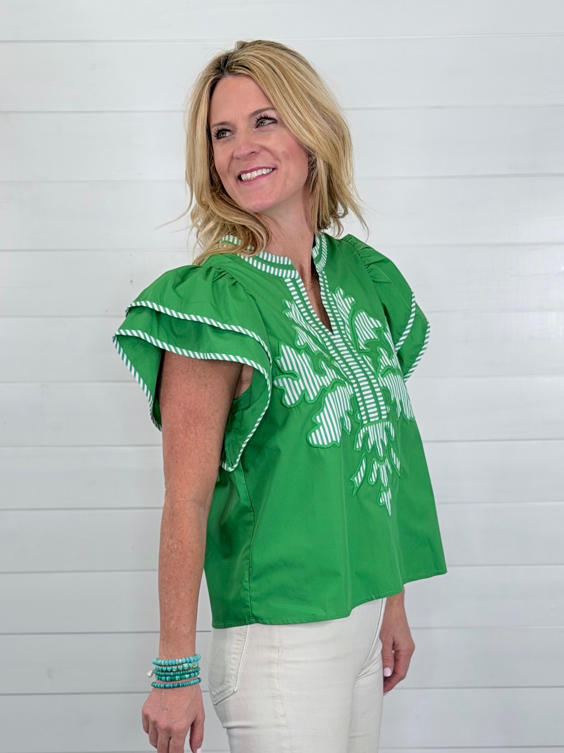 REMI RUFFLE SLEEVE TOP