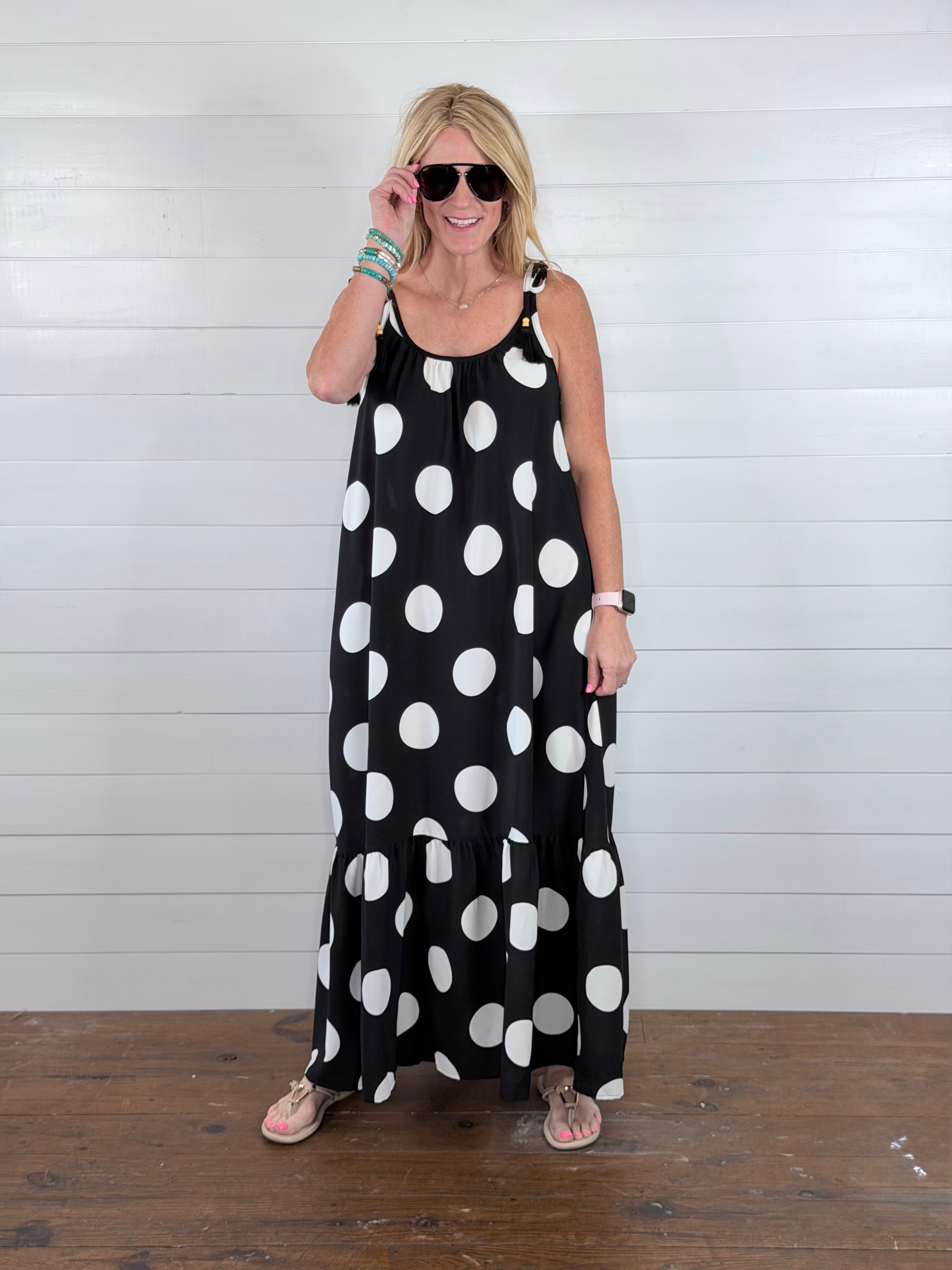DOTTED MAXI DRESS
