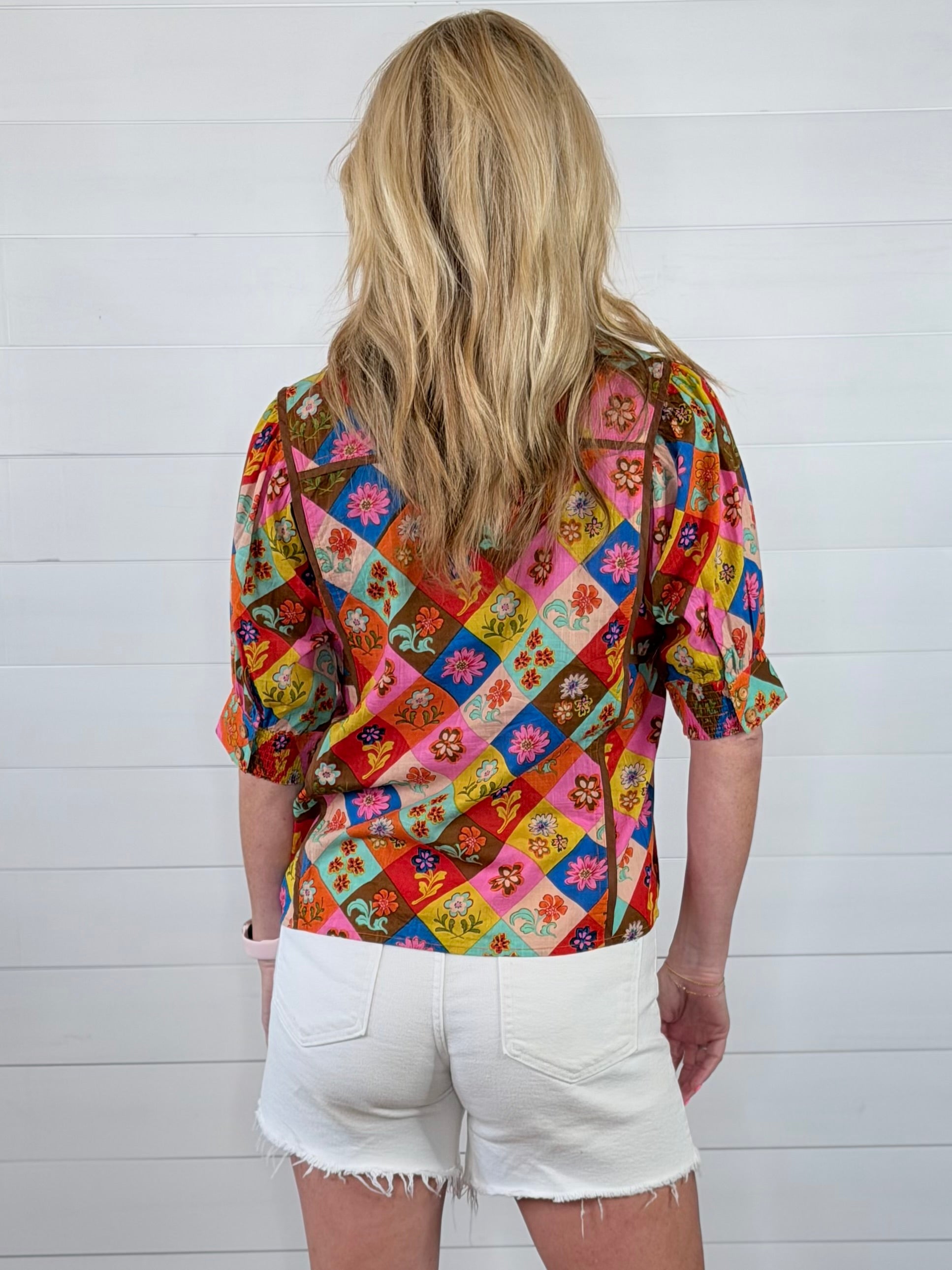 BLOCK PATCH FLORAL TOP
