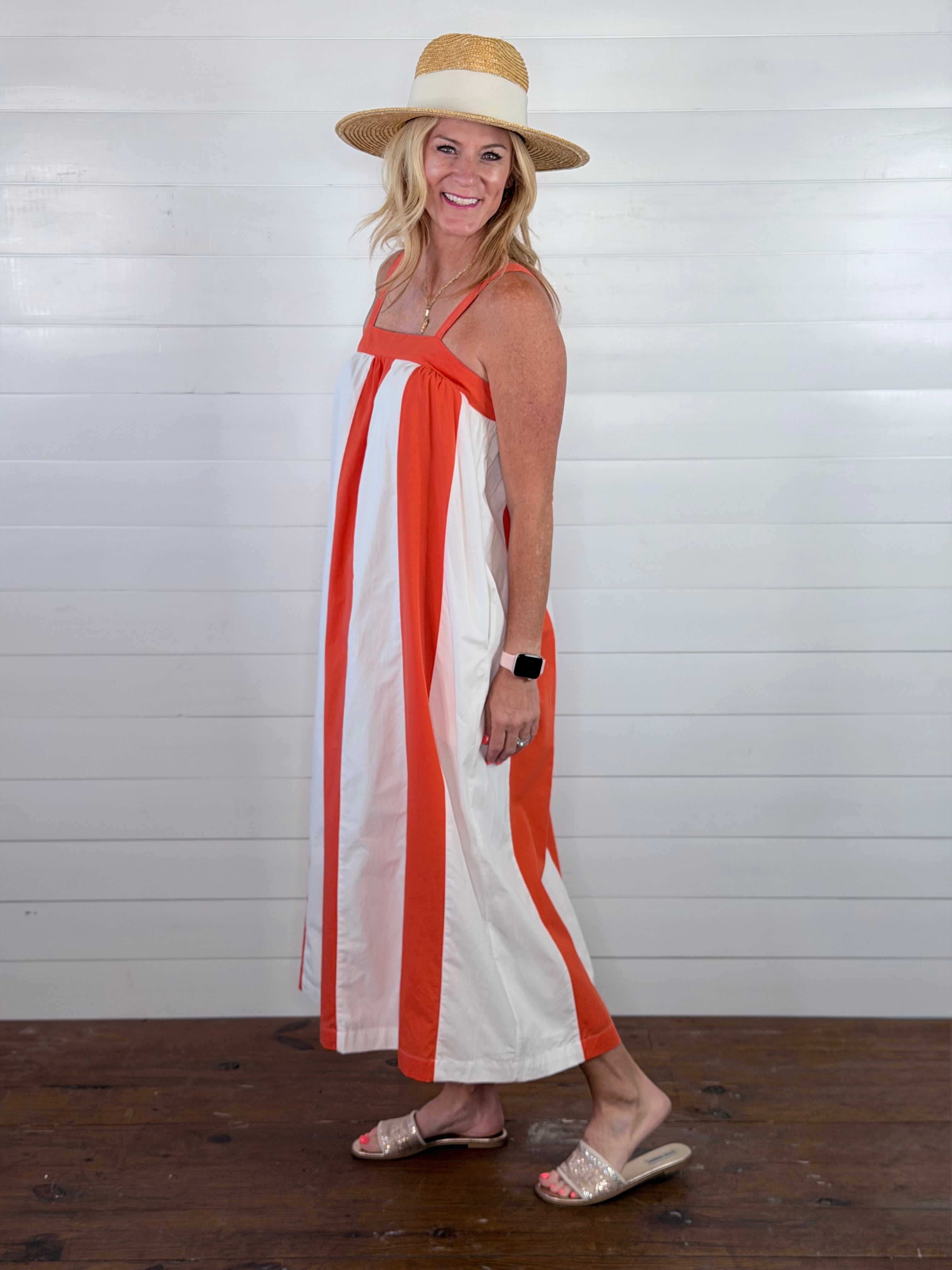 SUNRAY STRIPED DRESS