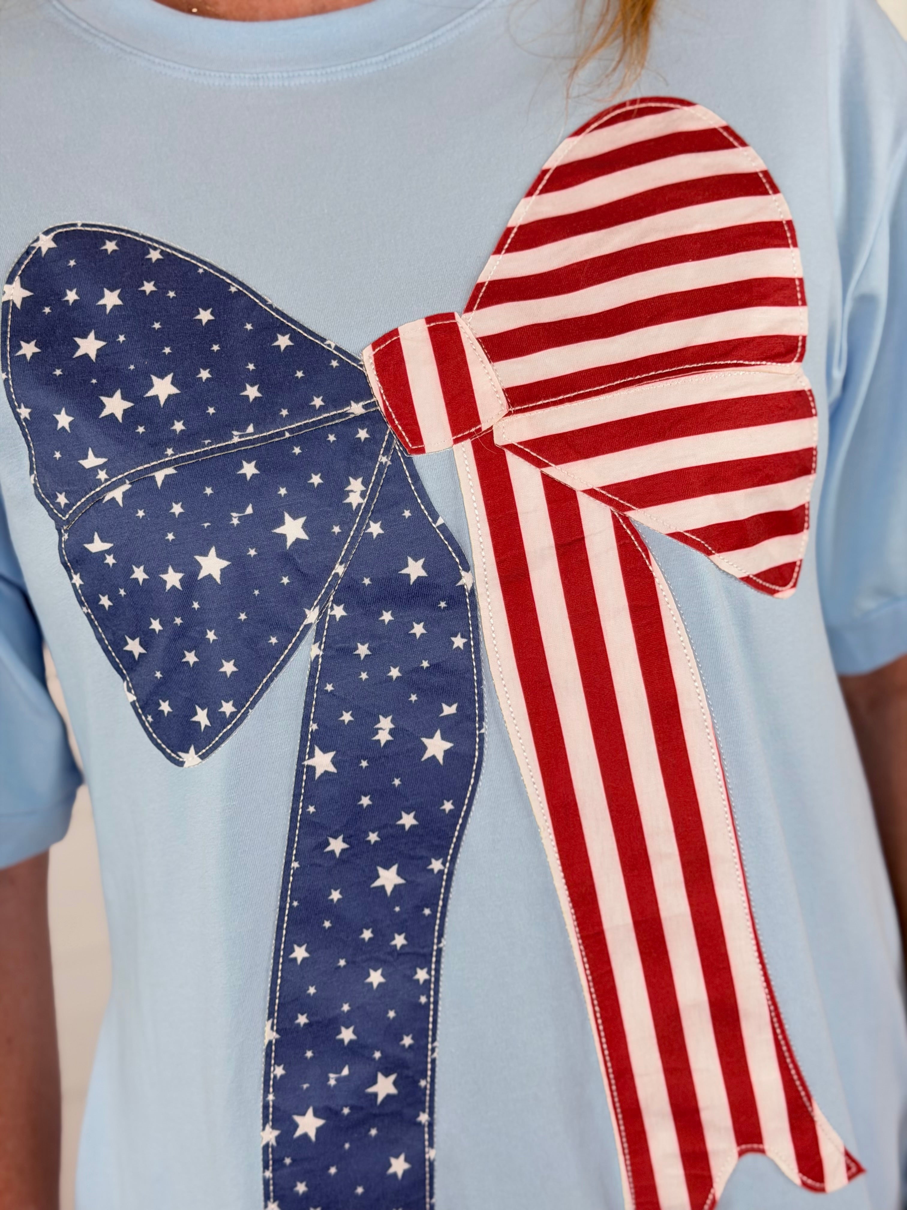 AMERICANA BOW TEE DRESS