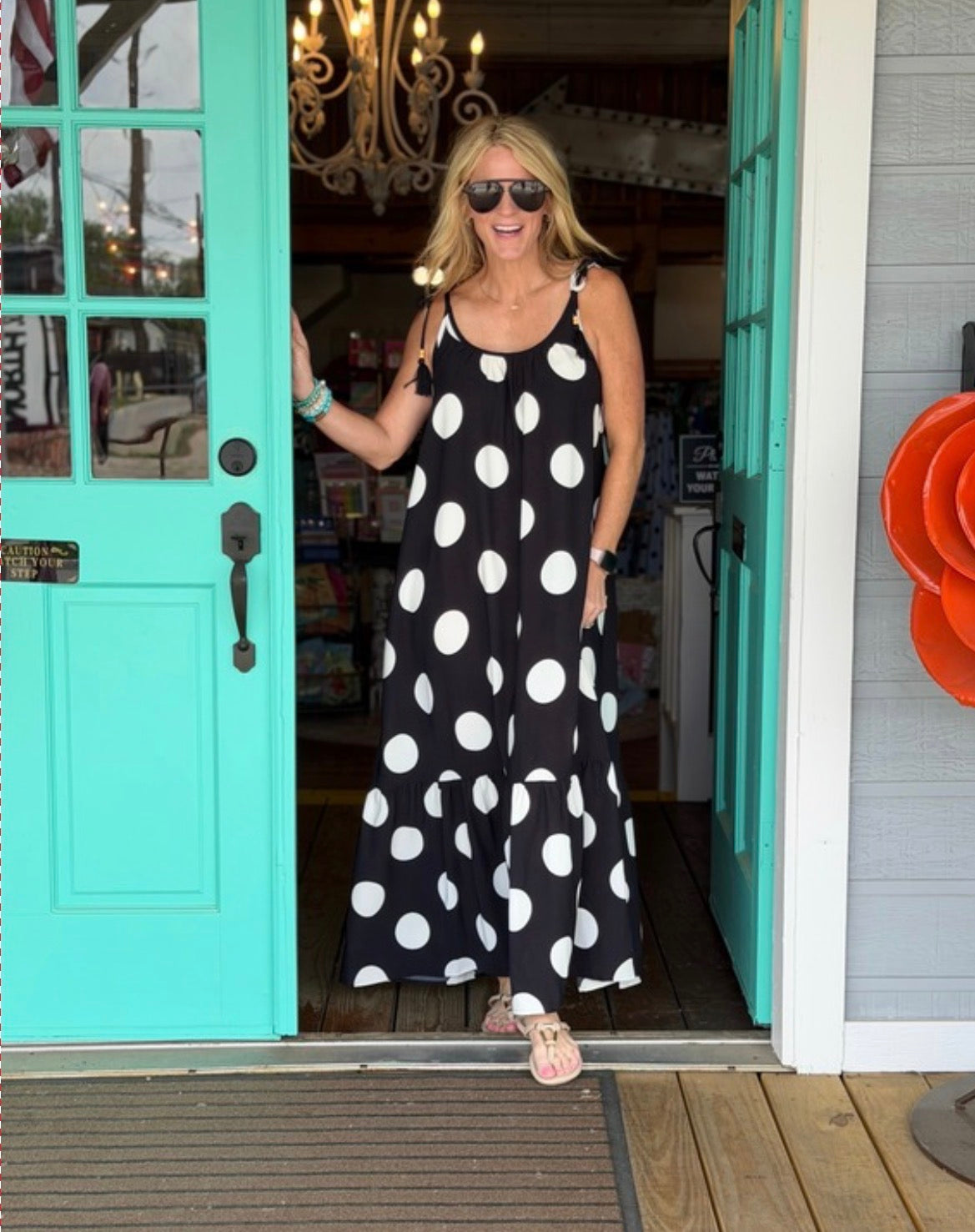 DOTTED MAXI DRESS