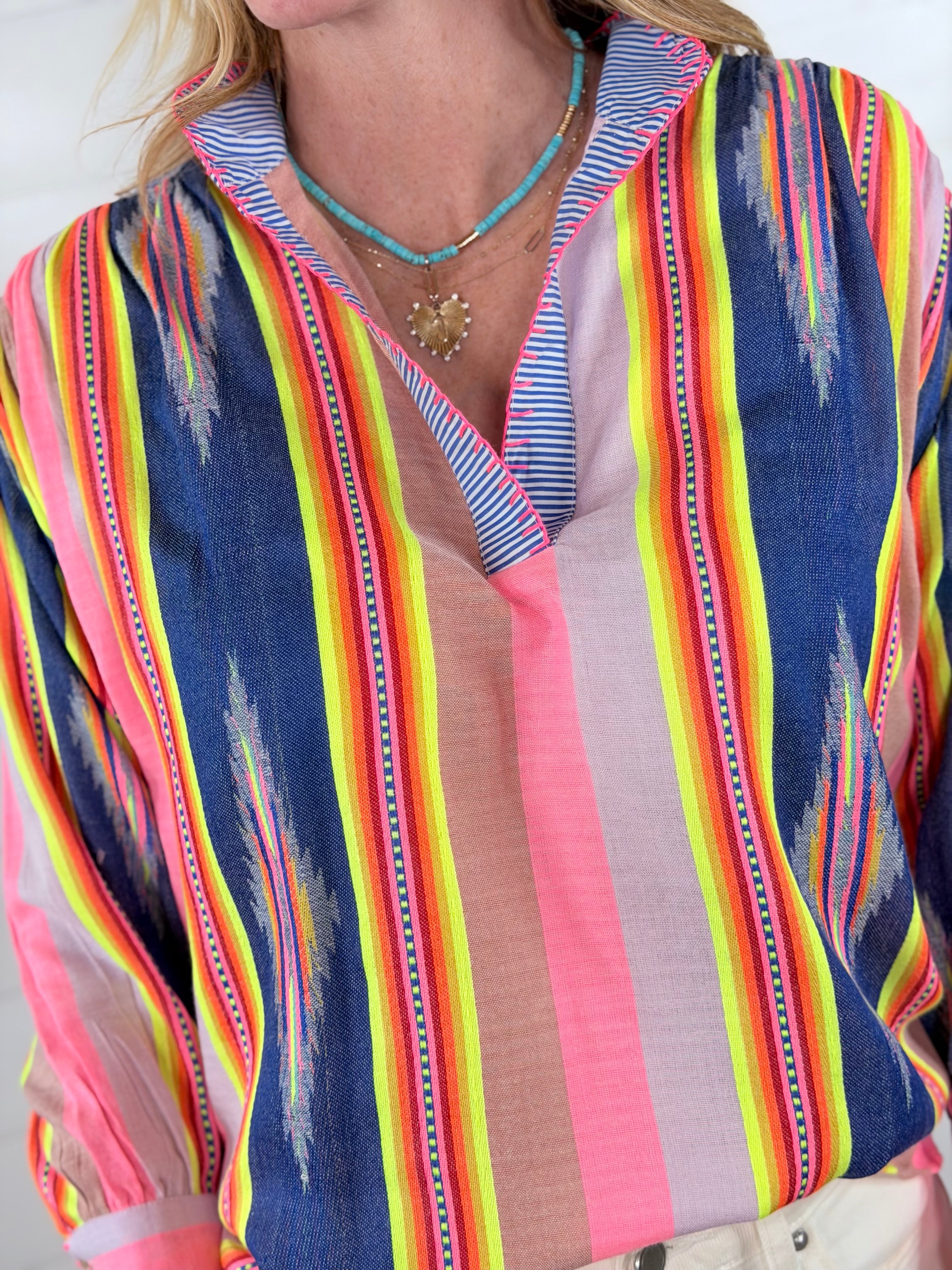 IKAT STRIPE POPOVER