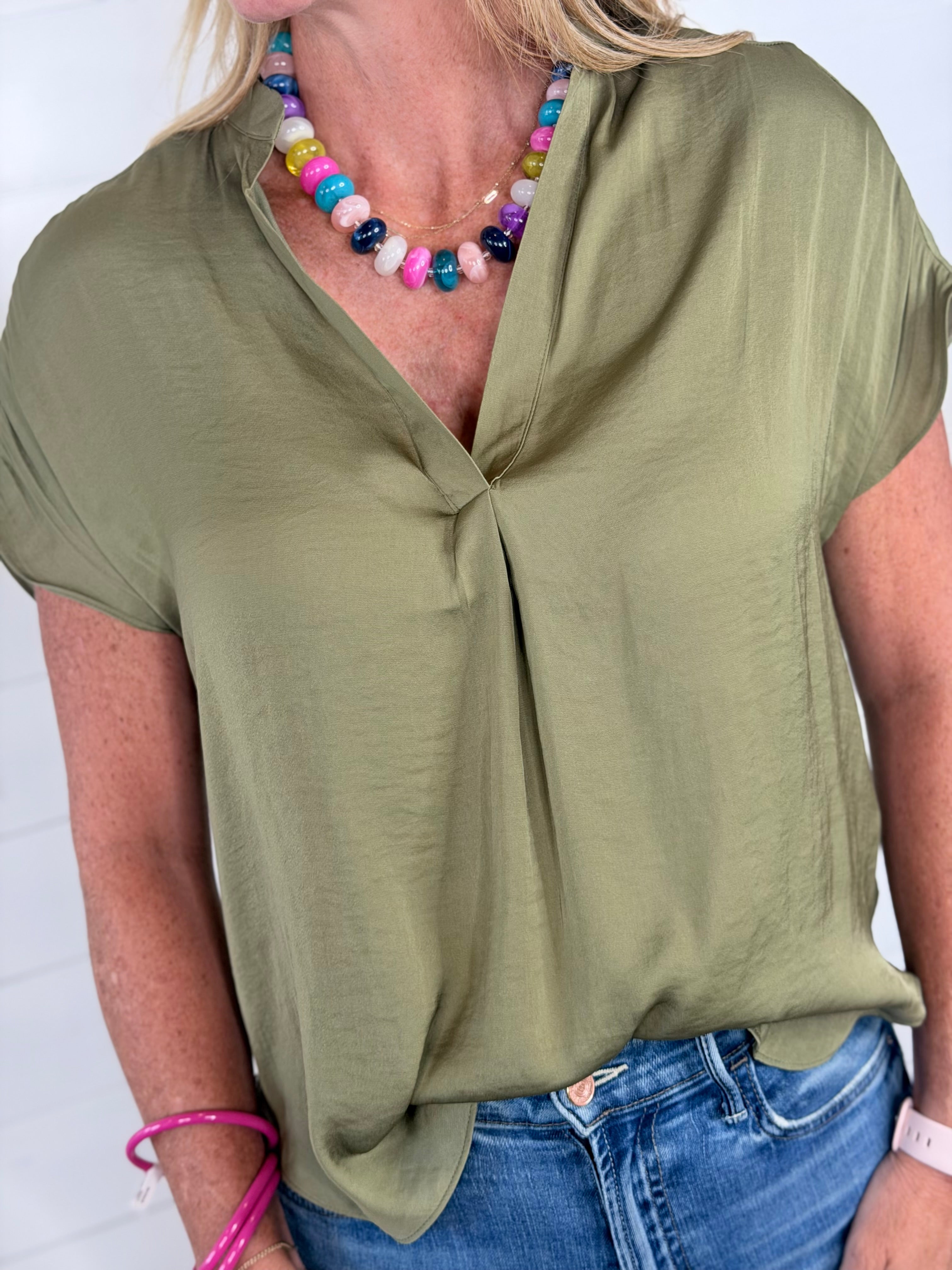 TINSLEY BLOUSE-OLIVE