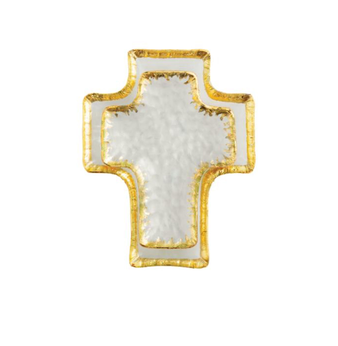 GLASS CROSS TIDBIT TRAYS