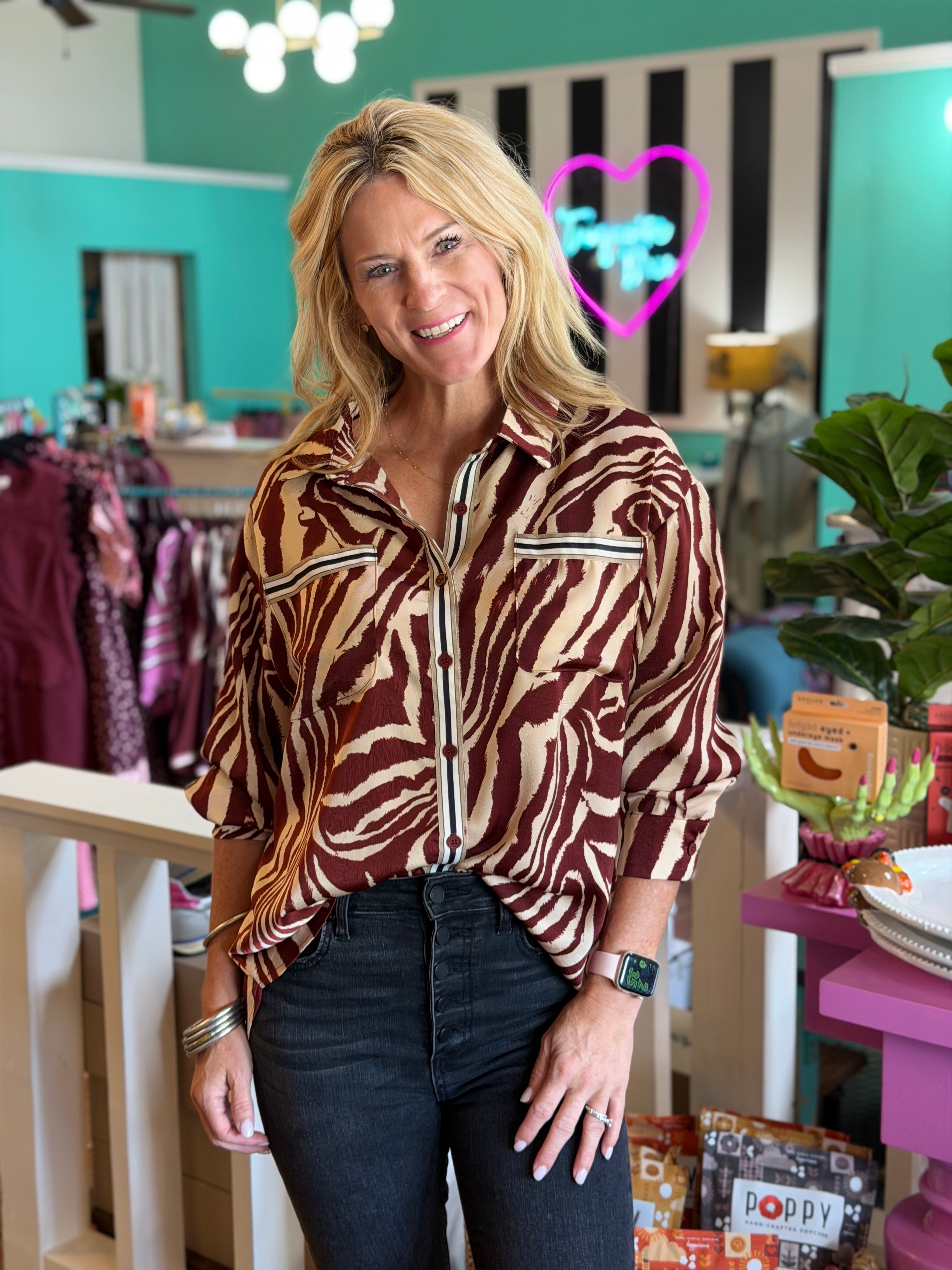 CRIMSON SAFARI BLOUSE