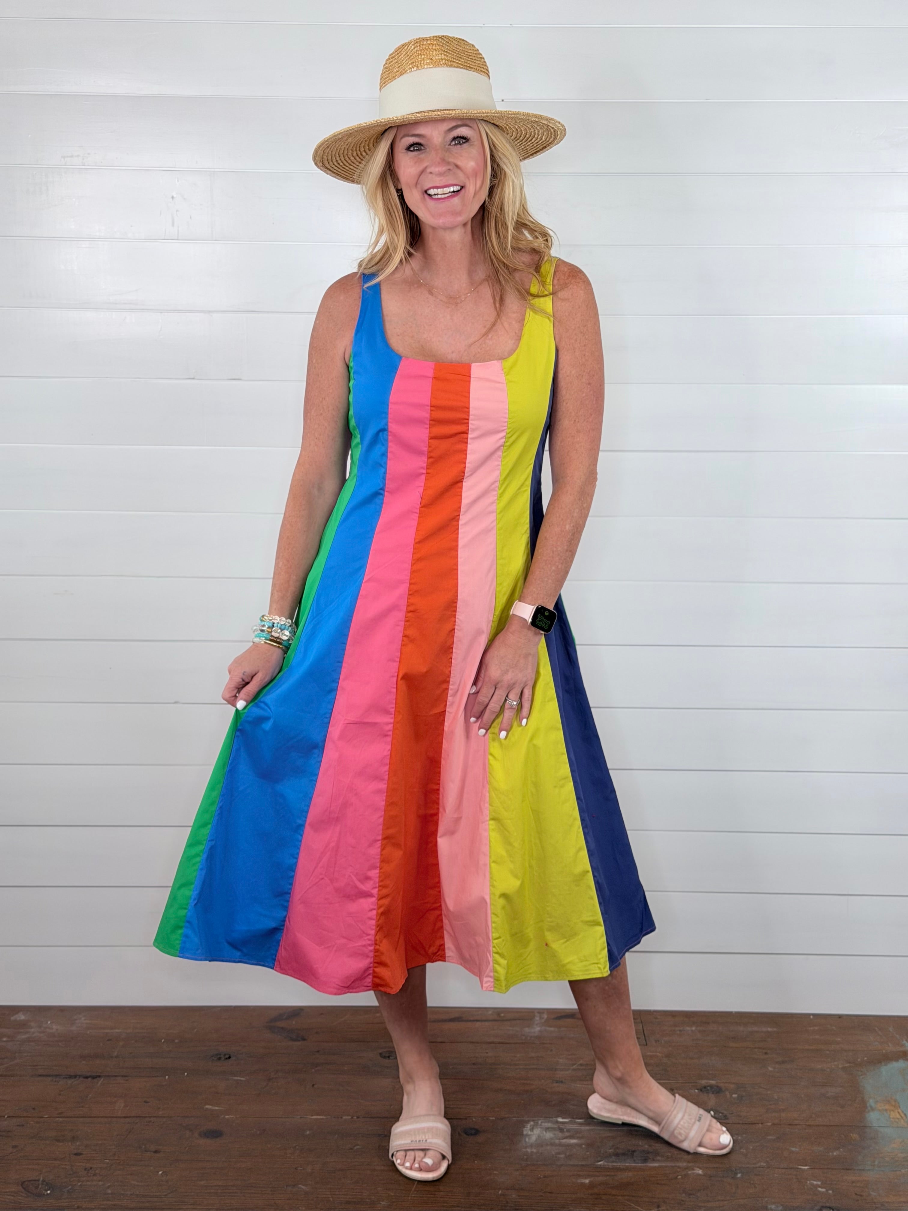 RAINBOW STRIPED DRESS