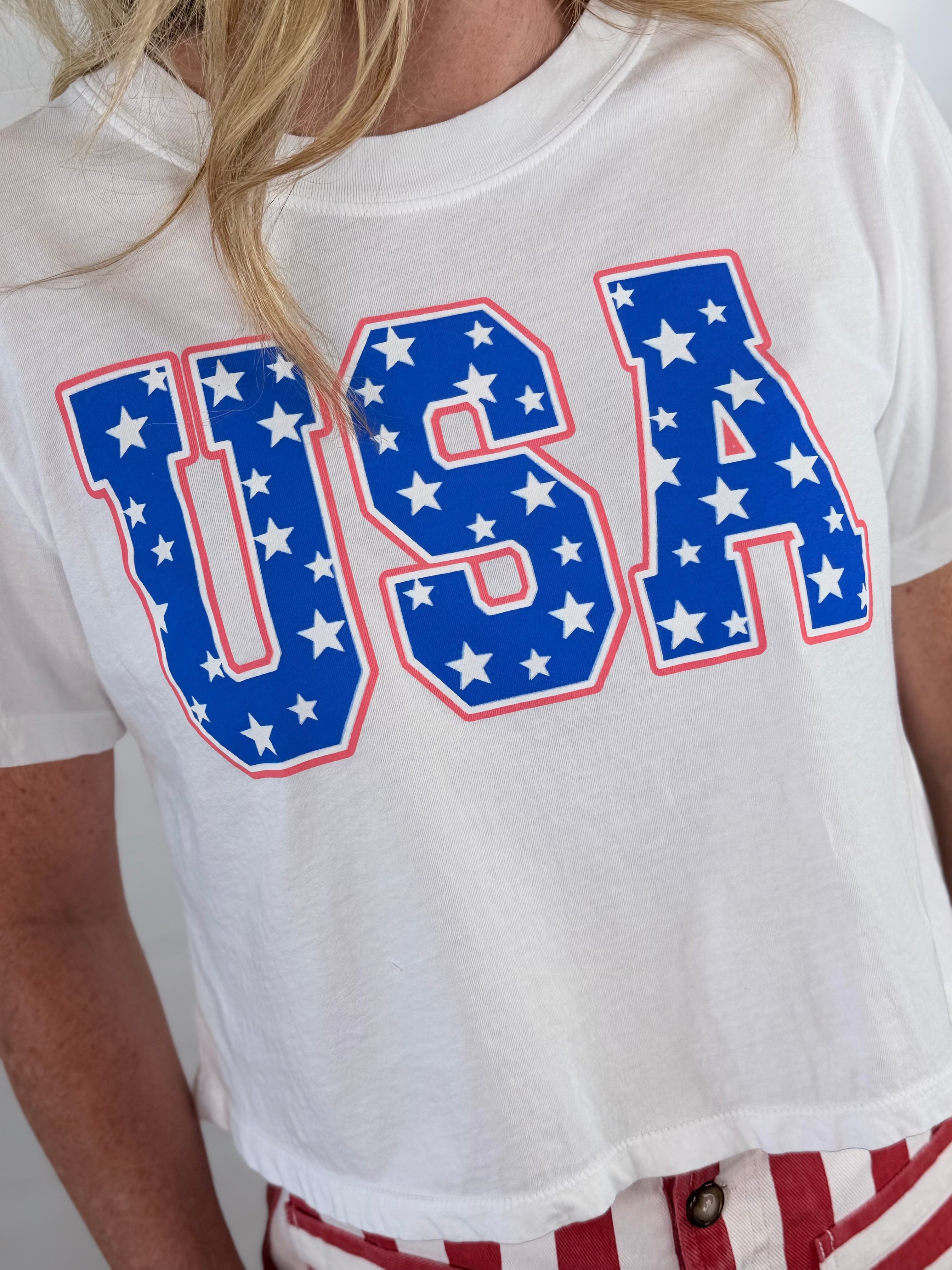 USA CROPPED TEE