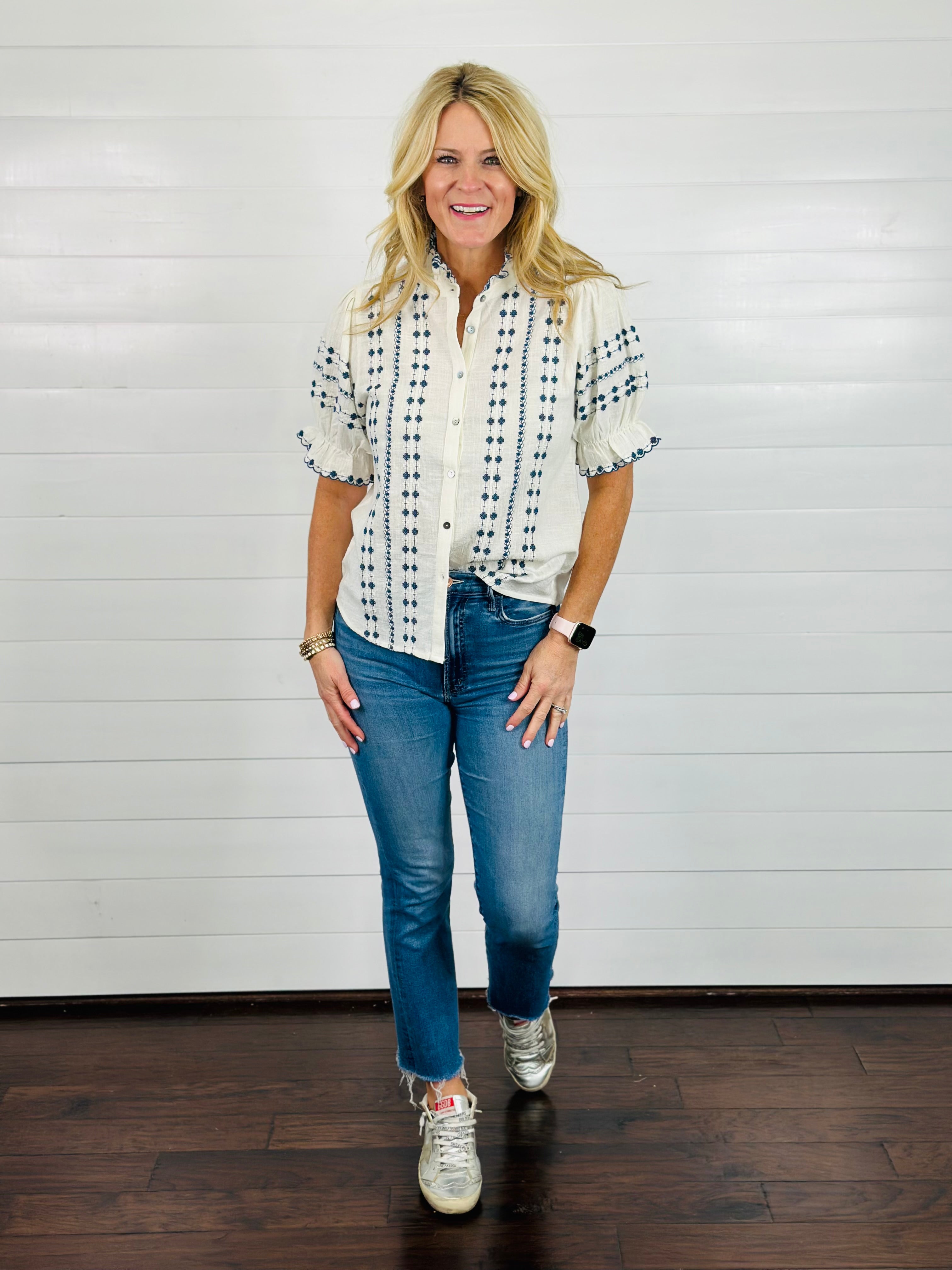 ROWS OF EMBROIDERY TOP