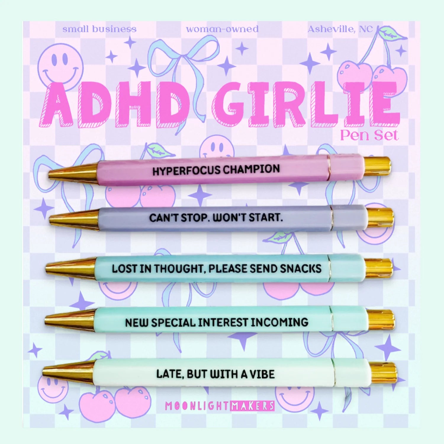 ADHD GIRLIE PEN SET