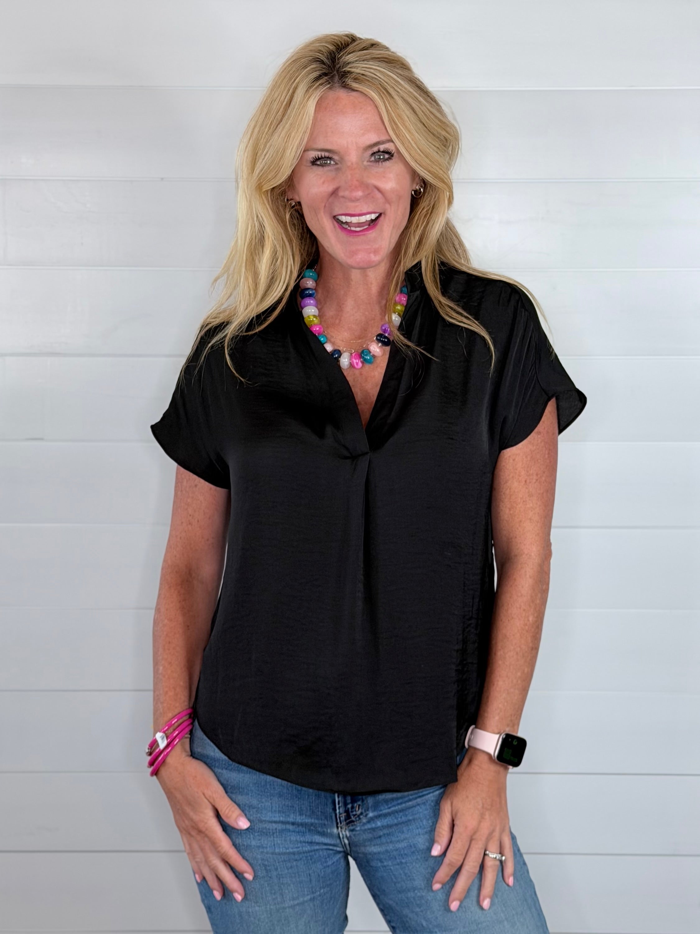 TINSLEY BLOUSE-BLACK