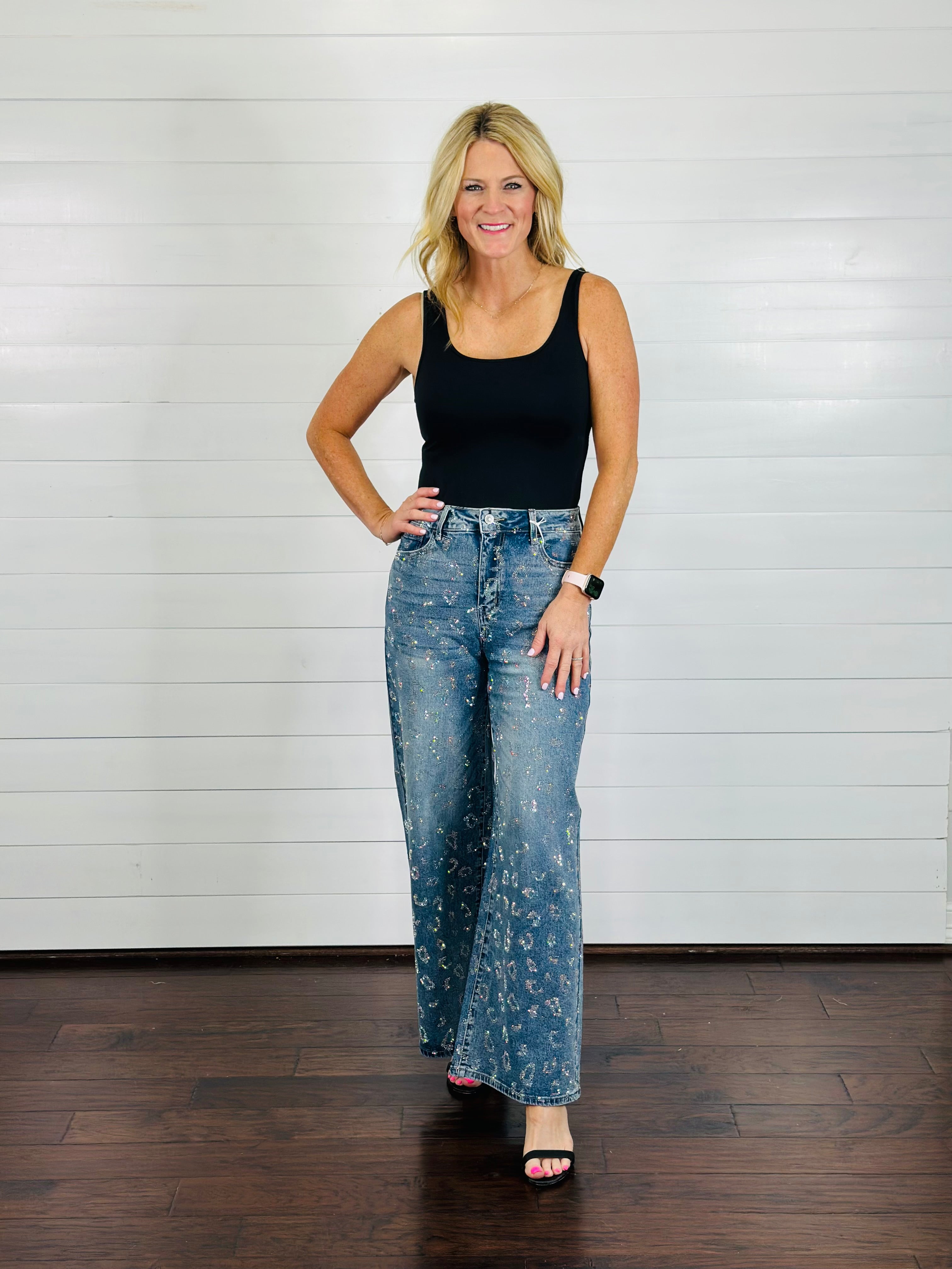 GLITZ & GLAM CHEETAH JEANS