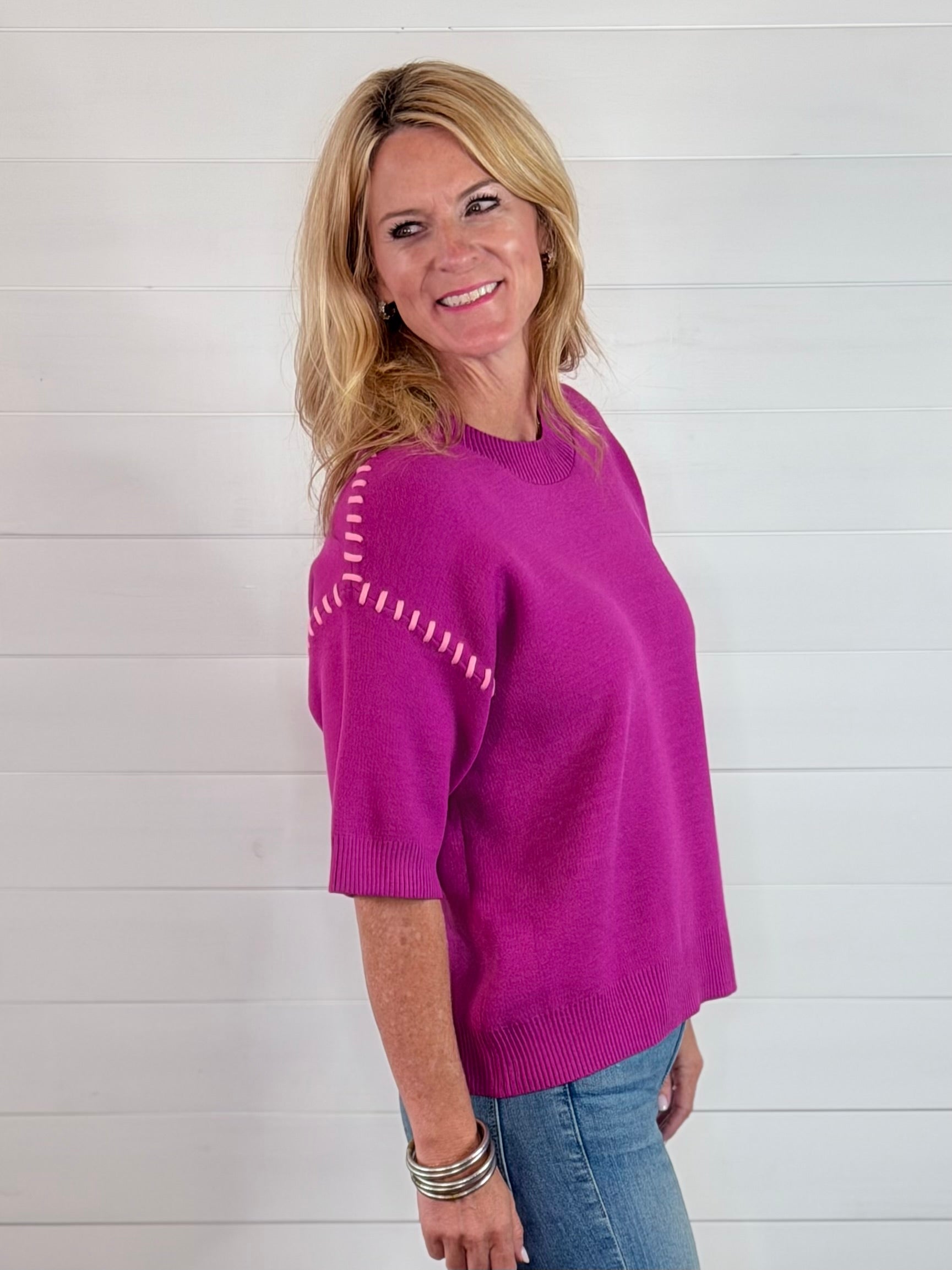 MORGAN MAGENTA SWEATER