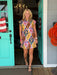 fall colored floral printed dress