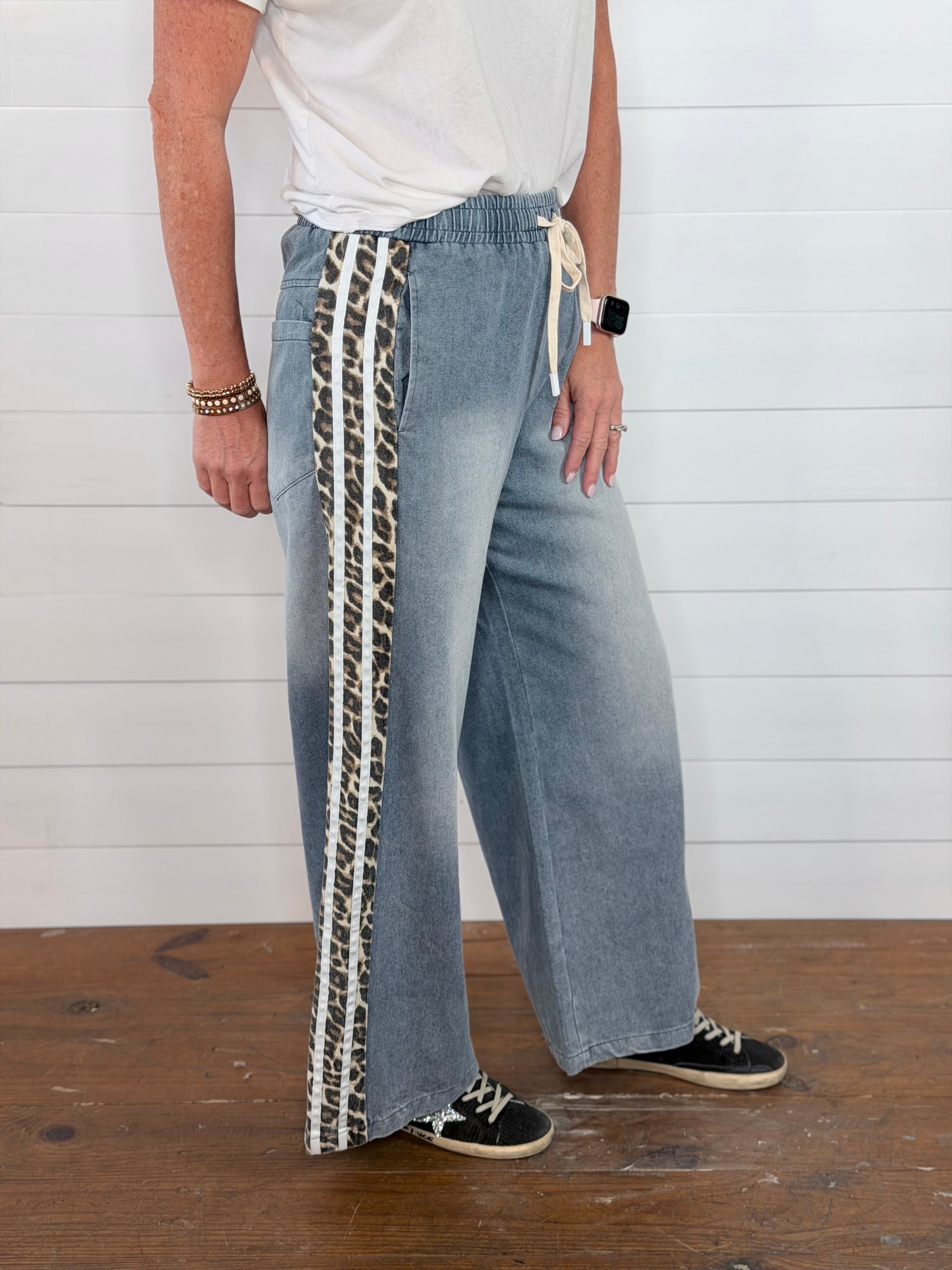 HARPER CHEETAH ACCENT JEANS