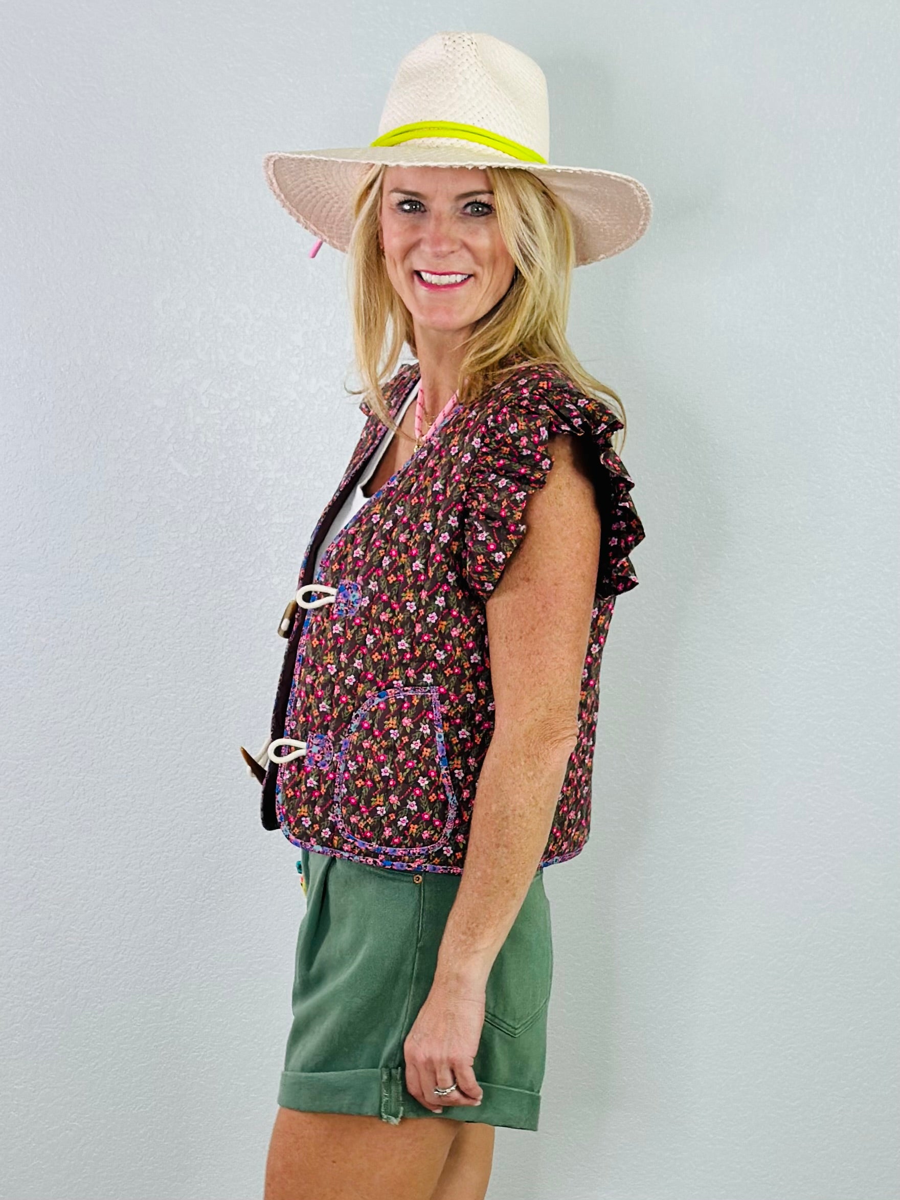 DITSY FLORAL QUILT VEST