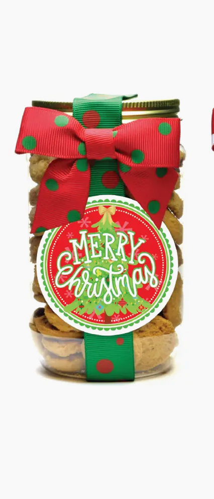 CHOCOLATE CHIP COOKIE PINT-RED/GREEN TREE