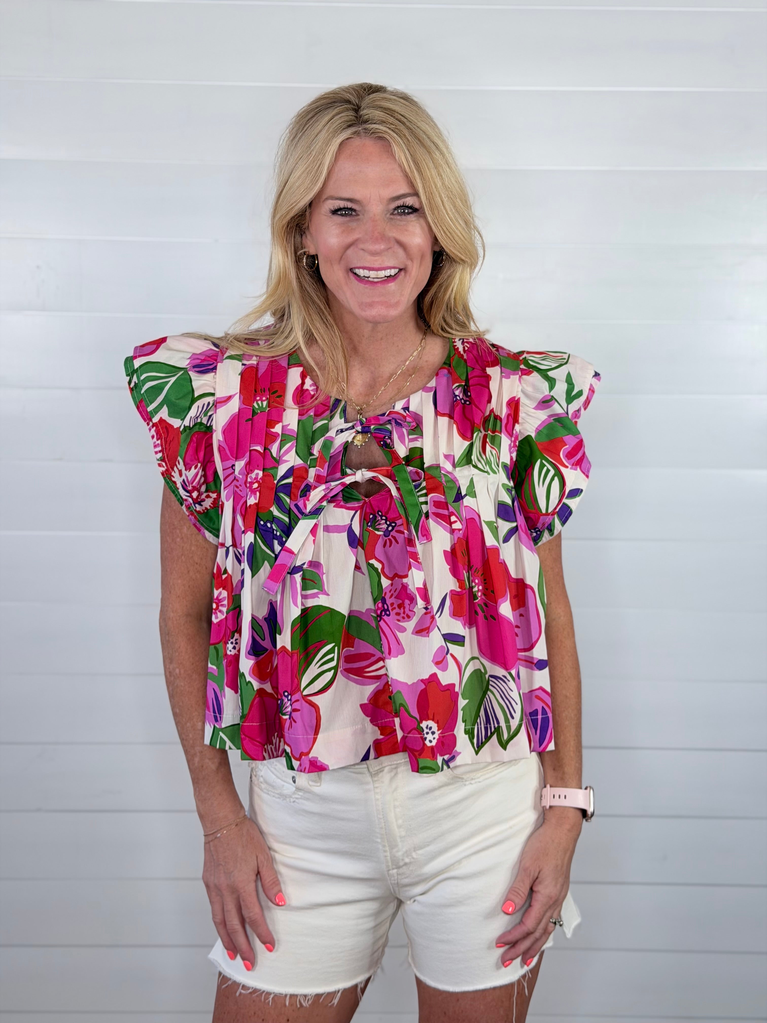 FRILLY & FLORAL TOP