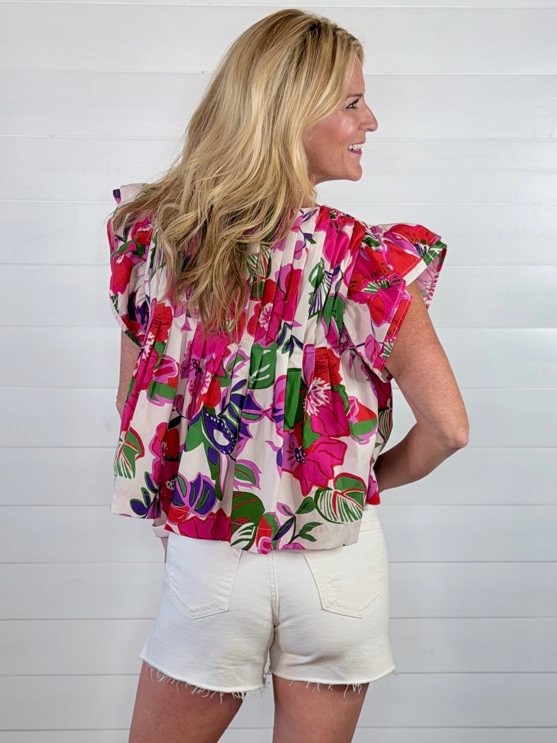 FRILLY & FLORAL TOP