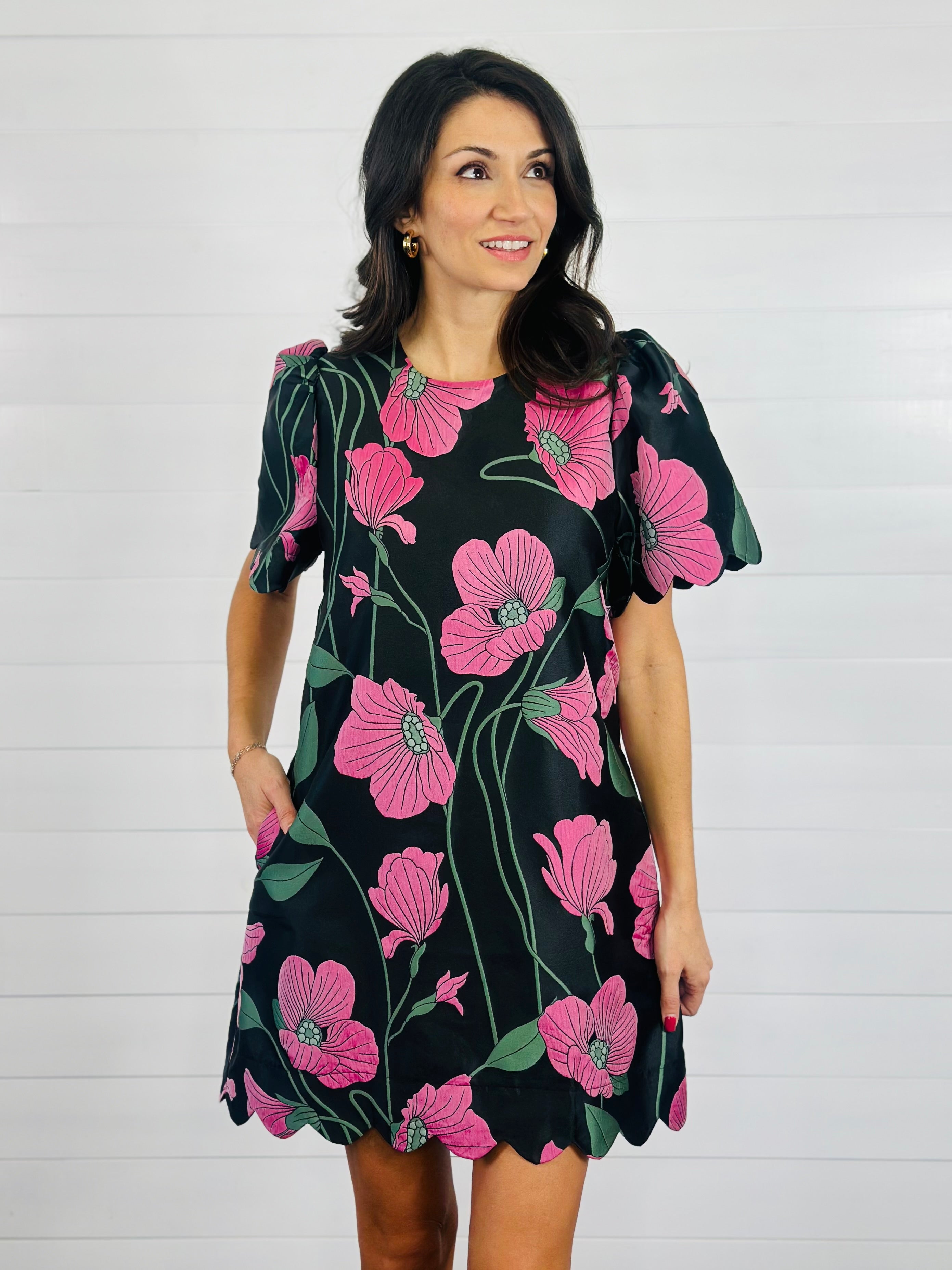 MIDNIGHT POPPY DRESS