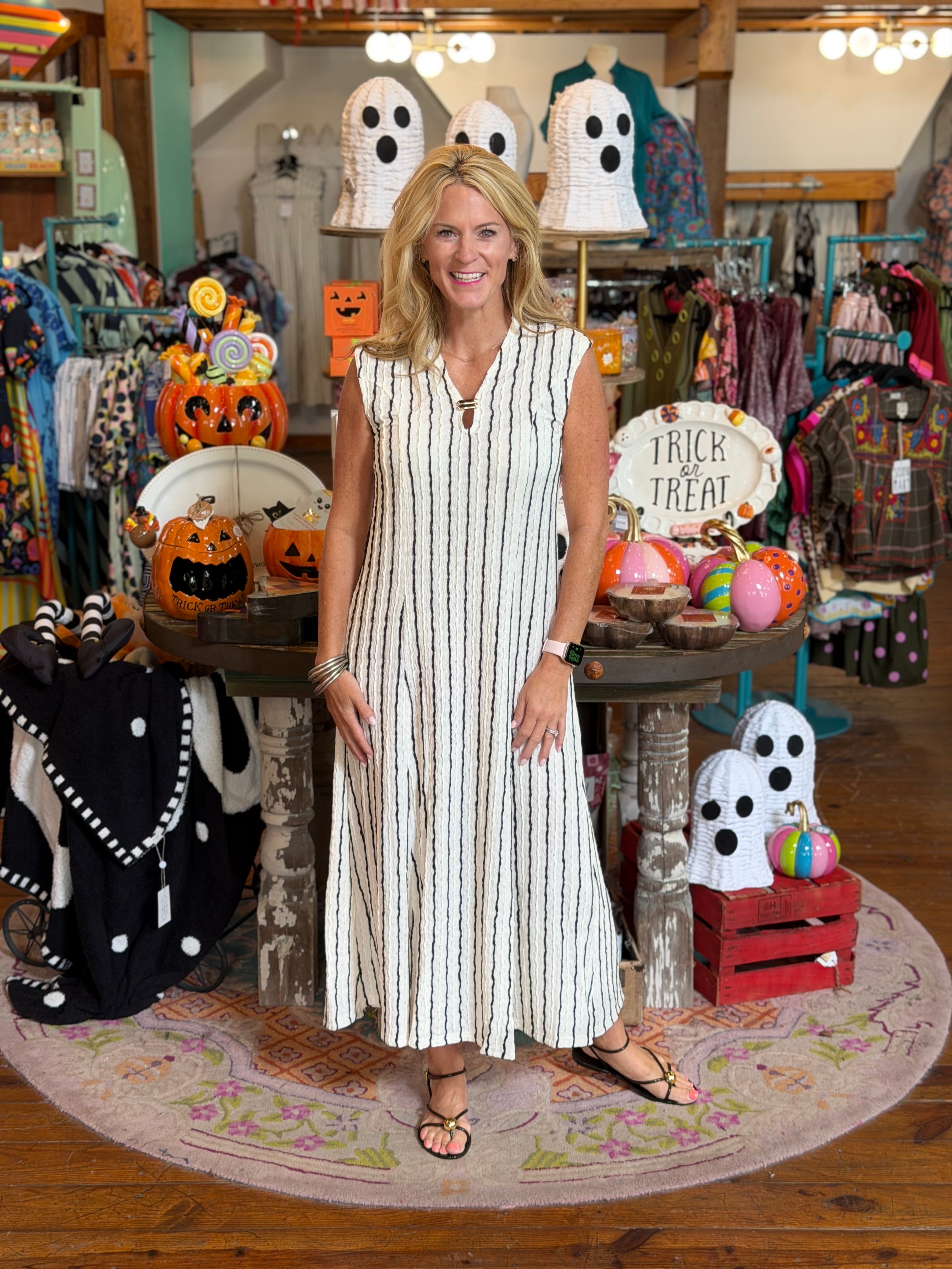WAVY STRIPE DRESS