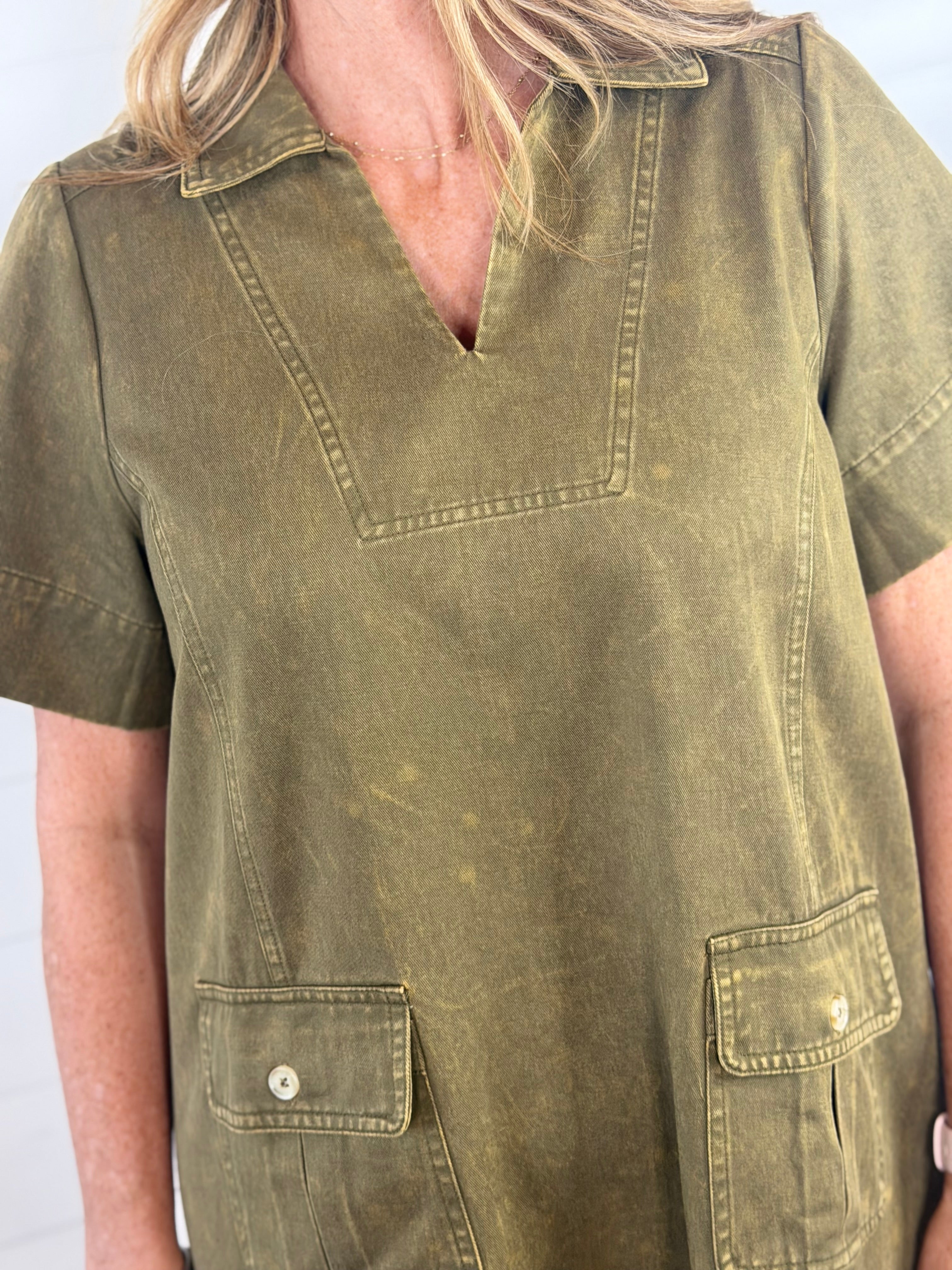 CARGO DISTRESSED DRESS