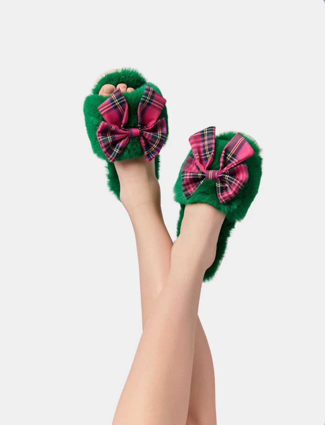 GREEN SCOTTIE SLIPPERS