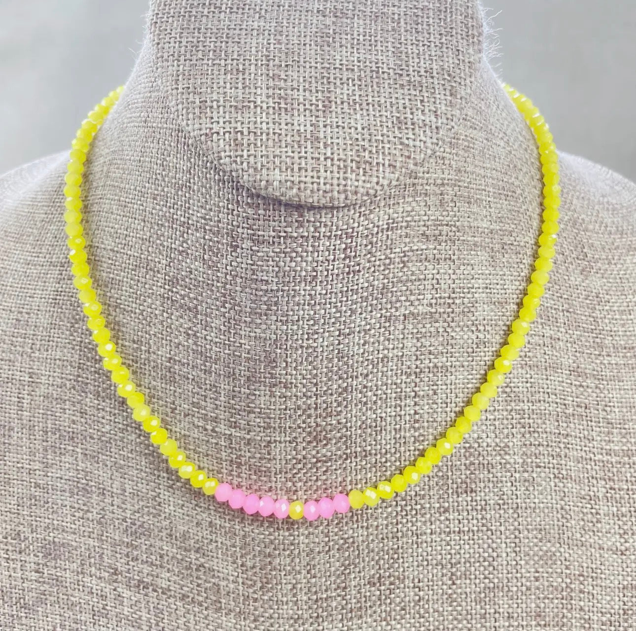 MIA-LEMONADE CRYSTAL BEADED NECKLACE