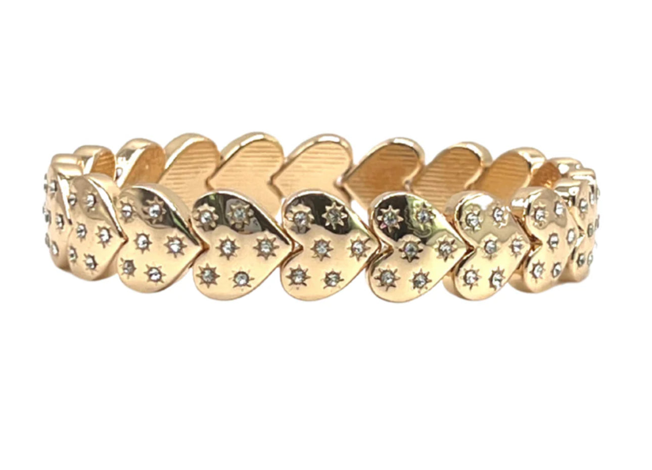 SPARKLEY YELLOW HEARTS BRACELET