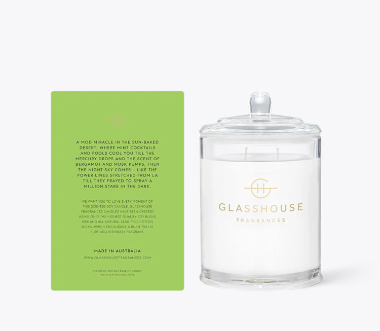 GLASSHOUSE CANDLE-PERFECT PALM SPRINGS
