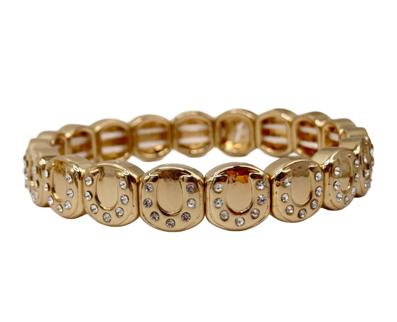 LUCKY HORSE SHOE BRACELET-GOLD