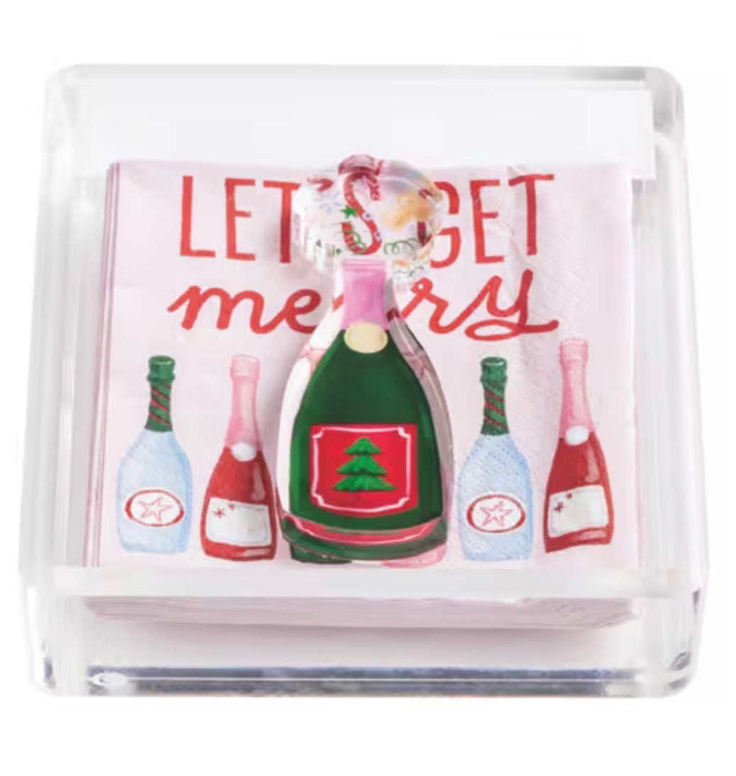 LET'S GET MERRY NAPKIN CADDY