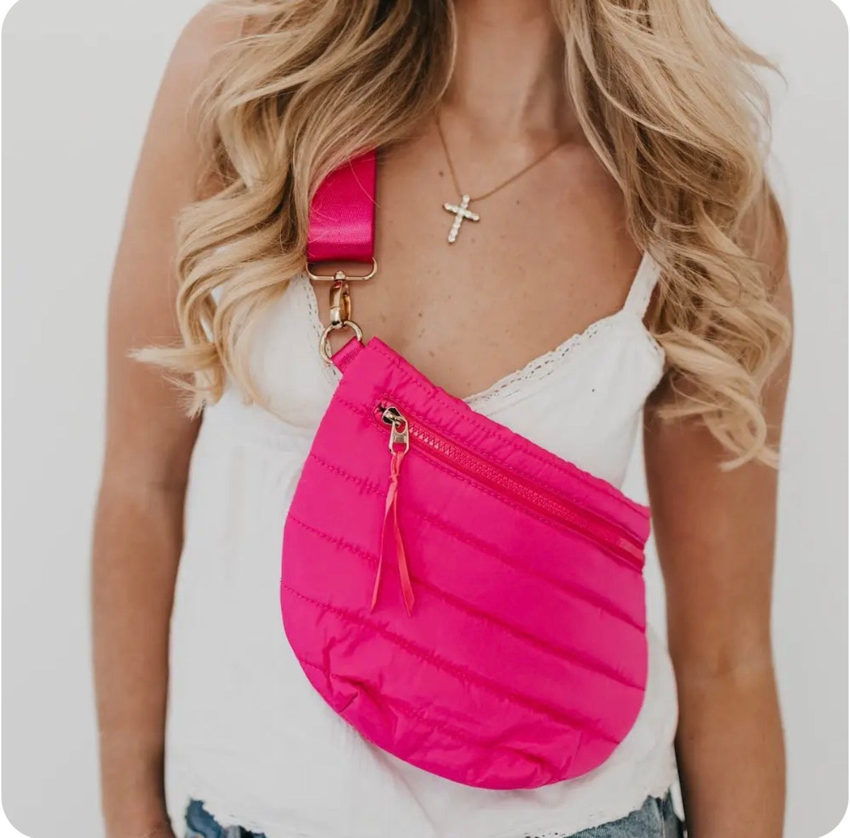 JOLIE PUFFER BUM BAG-PINK