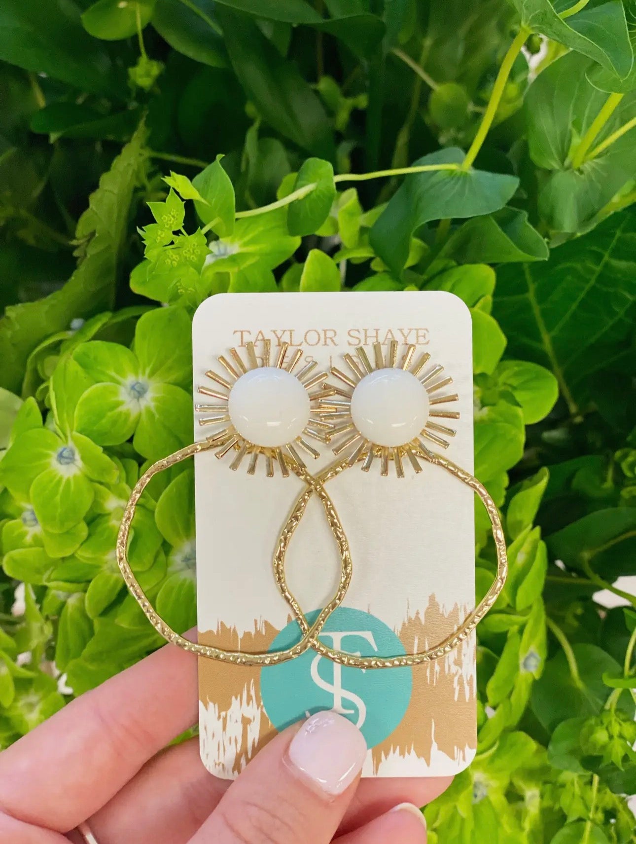 SUNBURST HOOPS-WHITE